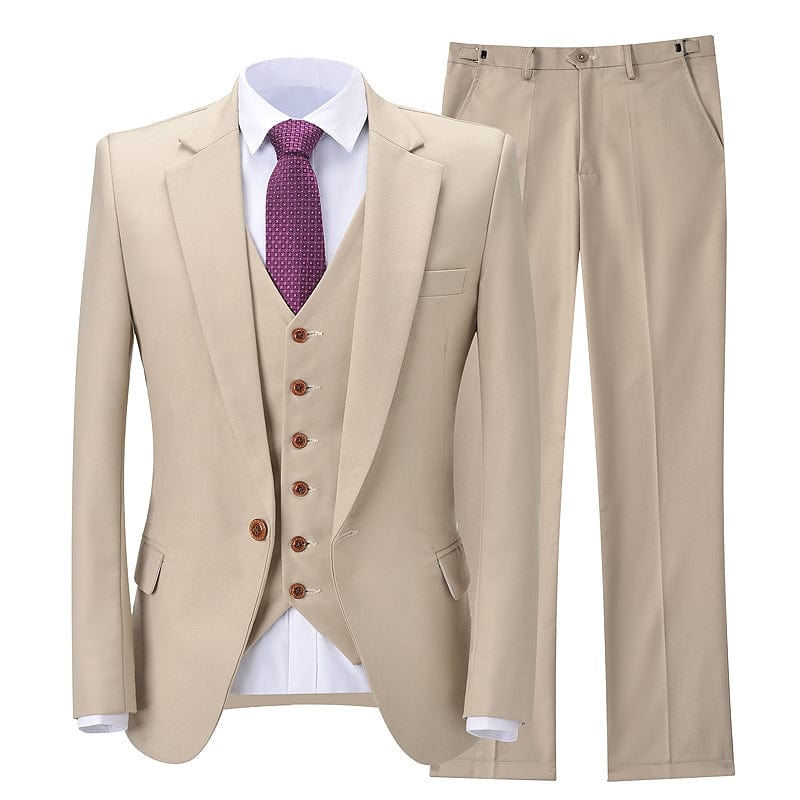 ceehuteey 3 Piece Men's Suits Slim Fit Suits for Men Double Breasted Suit  (Blazer+vest+Pants)
