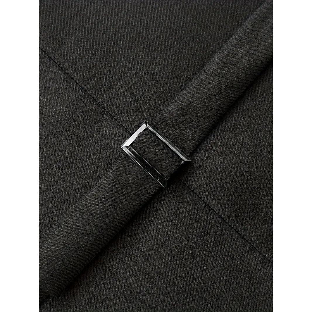 ceehuteey 3 Pieces Mens Suit Flat Notch Lapel Business Tuxedos (Blazer+vest+Pants)