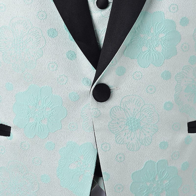 ceehuteey 3 Pieces Mens Suit Slim Fit Peak Lapel Tuxedos For Wedding (Blazer+vest+Pants)