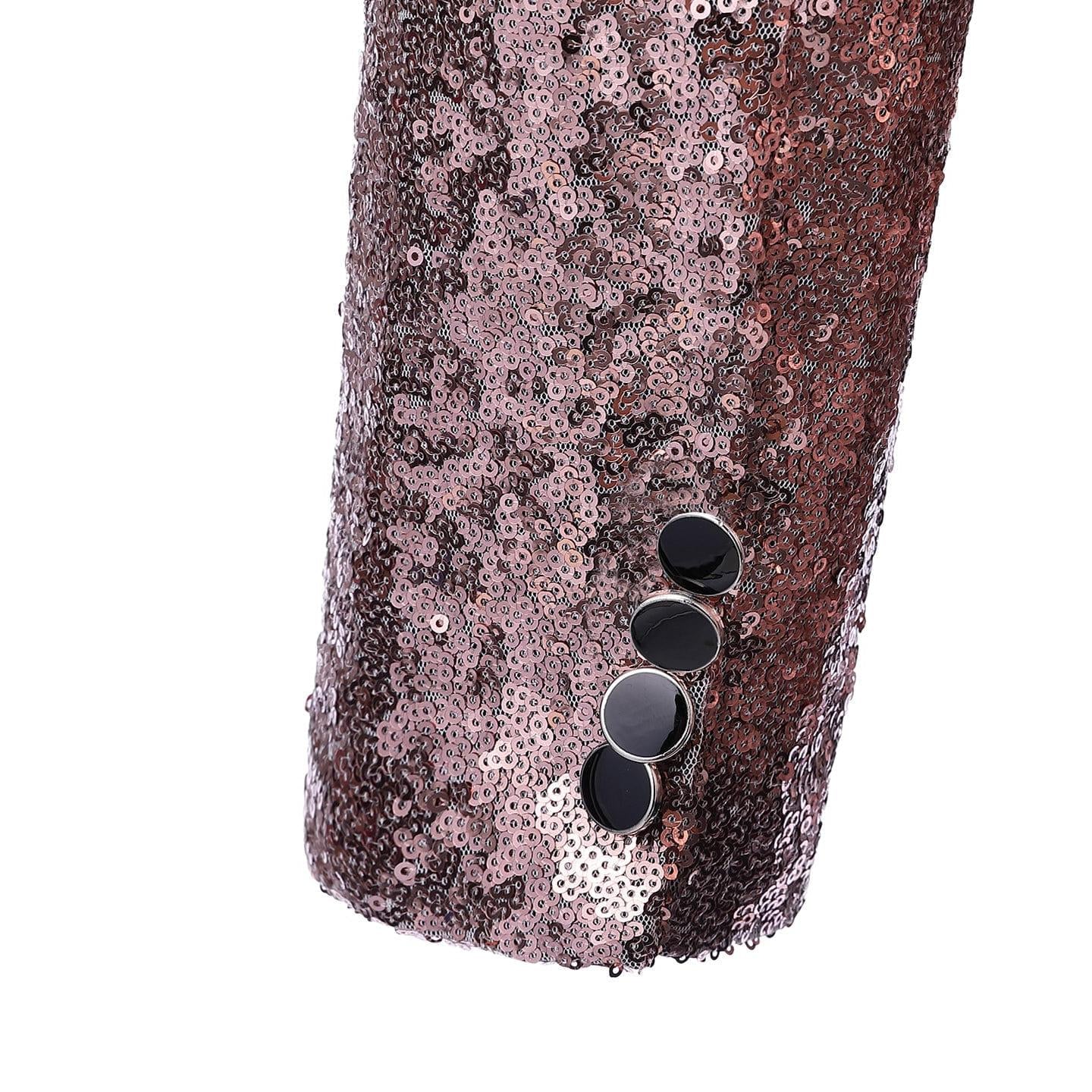 ceehuteey Casual Men's Floral Suit Double Breasted 2 Piece Business Tuxedos (Blazer+Pants)