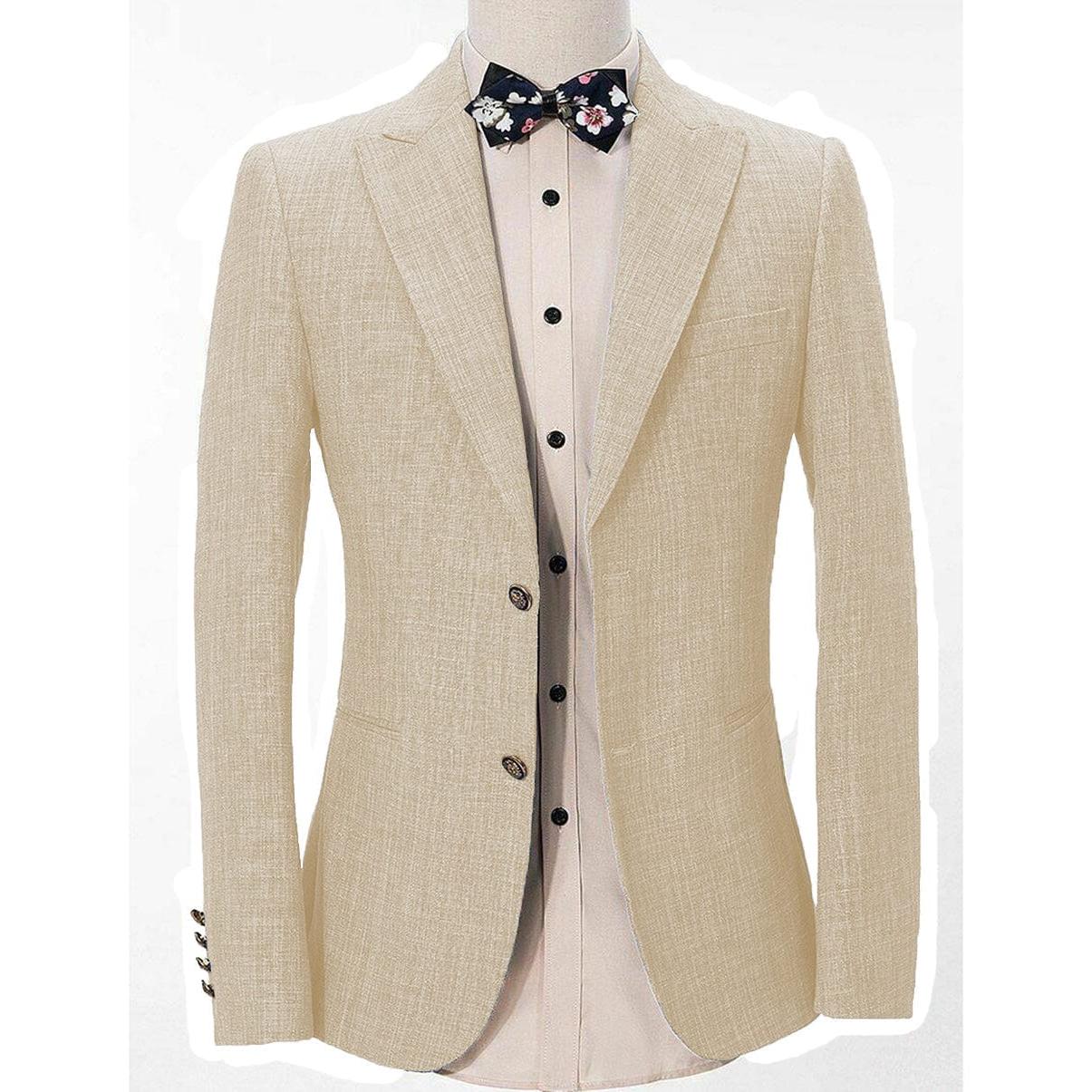ceehuteey Casual Men's Regular Fashion Peak Lapel Blazer