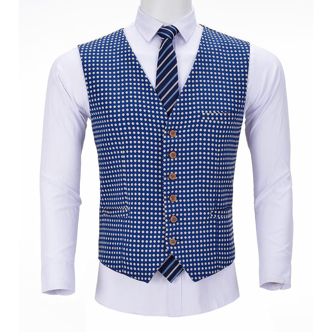 ceehuteey Casual Polka-dot V Neck Waistcoat