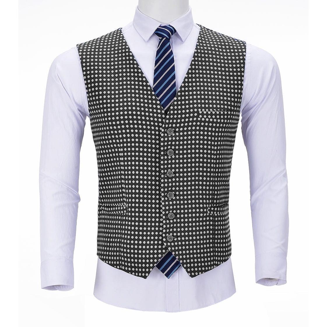 ceehuteey Casual Polka-dot V Neck Waistcoat
