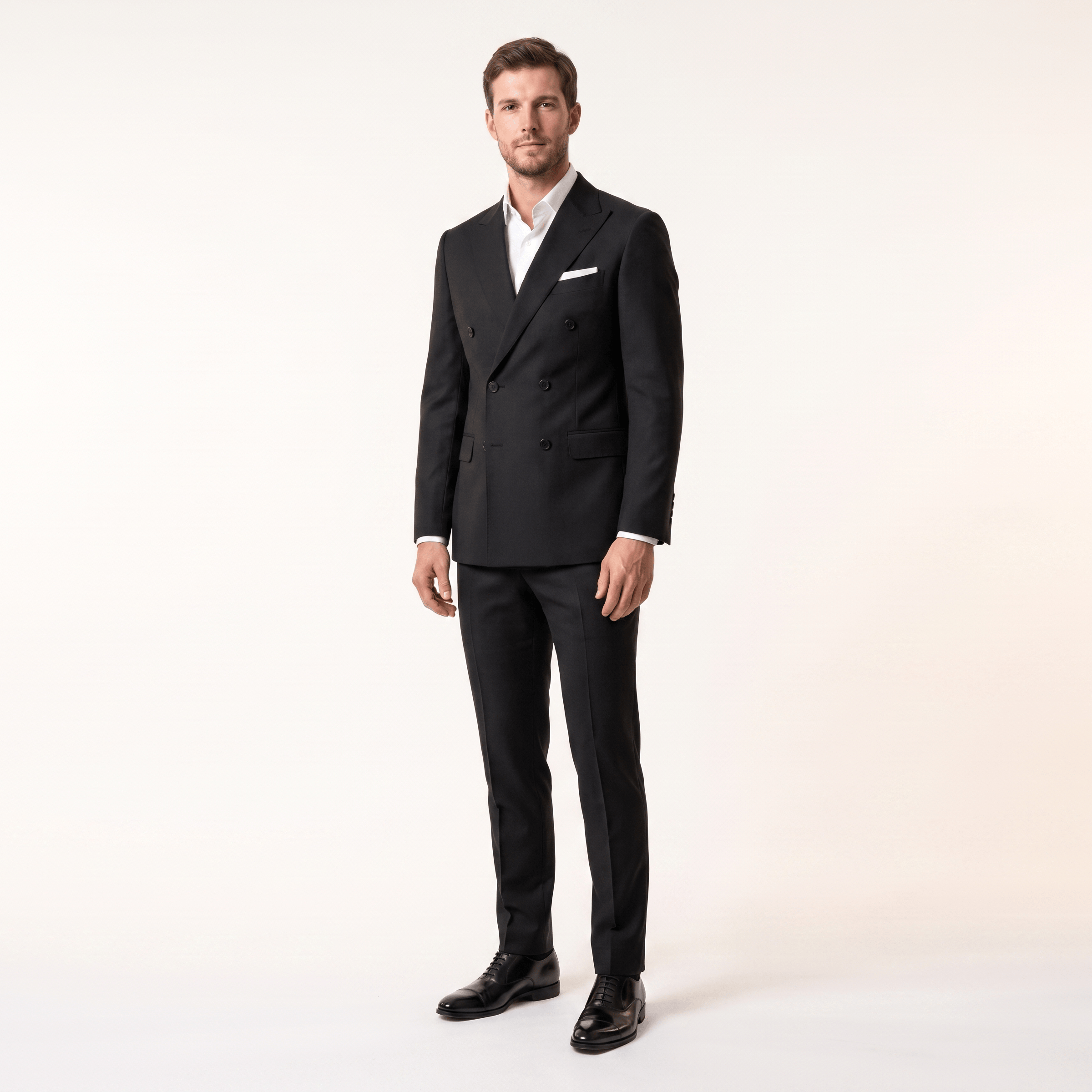 ceehuteey Ceehuteey 2 Pieces Men’s Suit Slim Fit Flat Peak Lapel Tuxedos (Blazer+Pants)