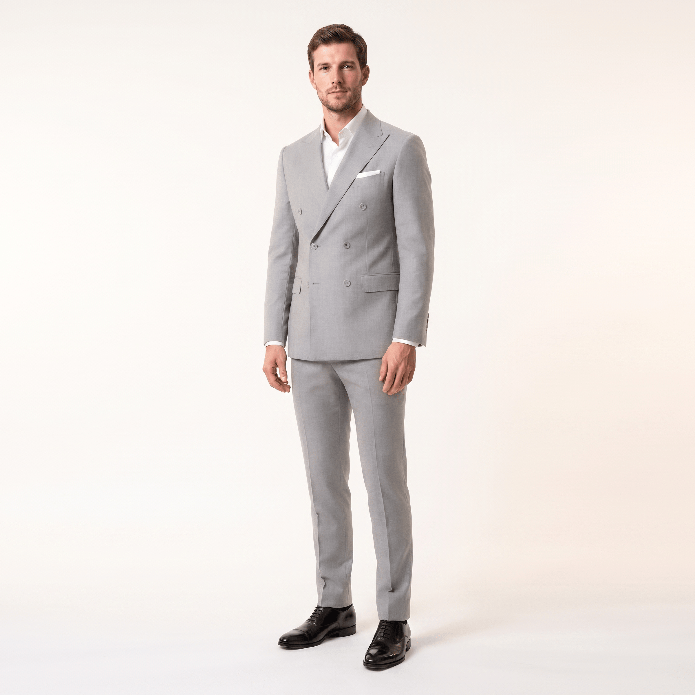 ceehuteey Ceehuteey 2 Pieces Men’s Suit Slim Fit Flat Peak Lapel Tuxedos (Blazer+Pants)