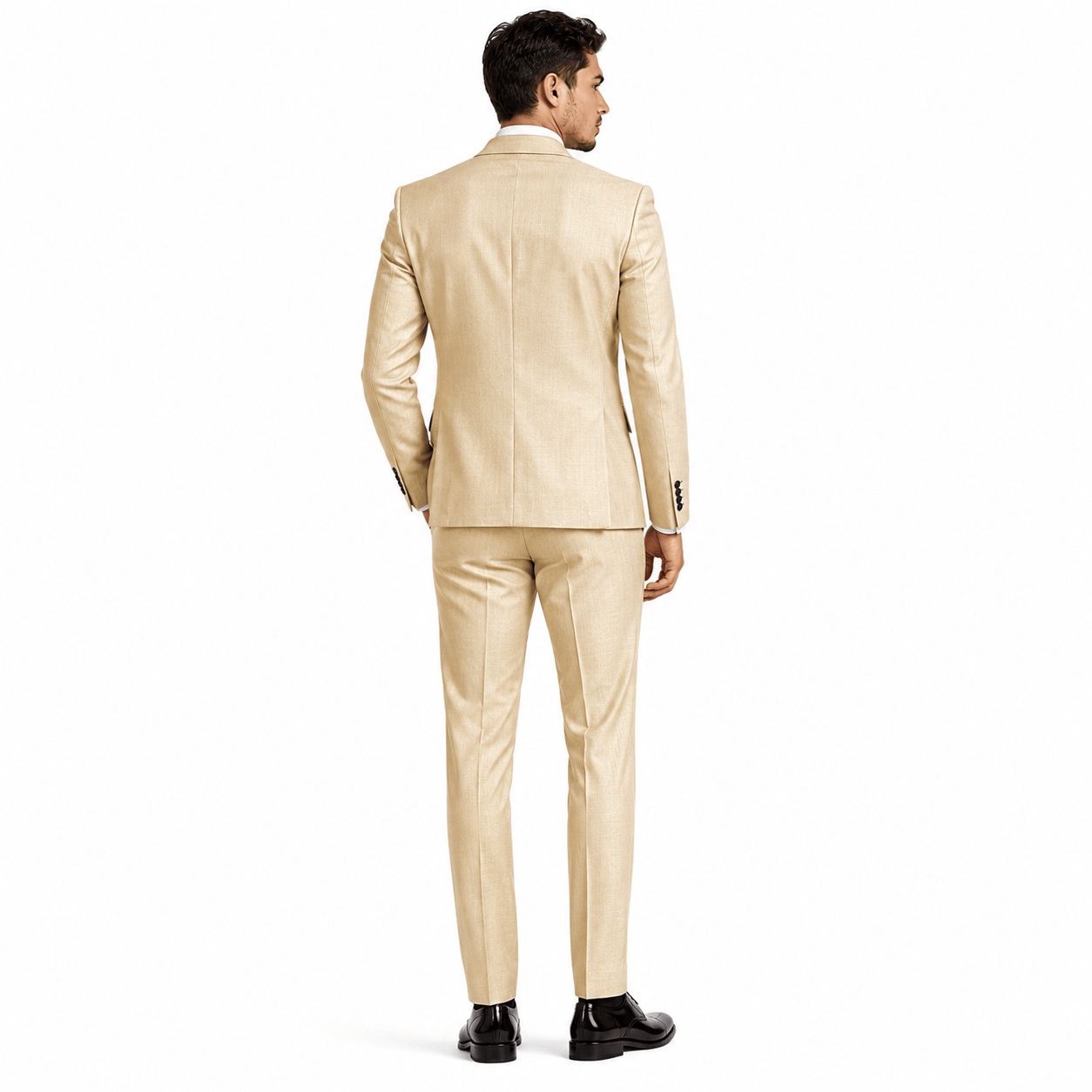 Ceehuteey Ceehuteey 3 Piece Mens Suit Double Breasted Prom Peak Lapel Suit (Blazer + Vest + Pants)