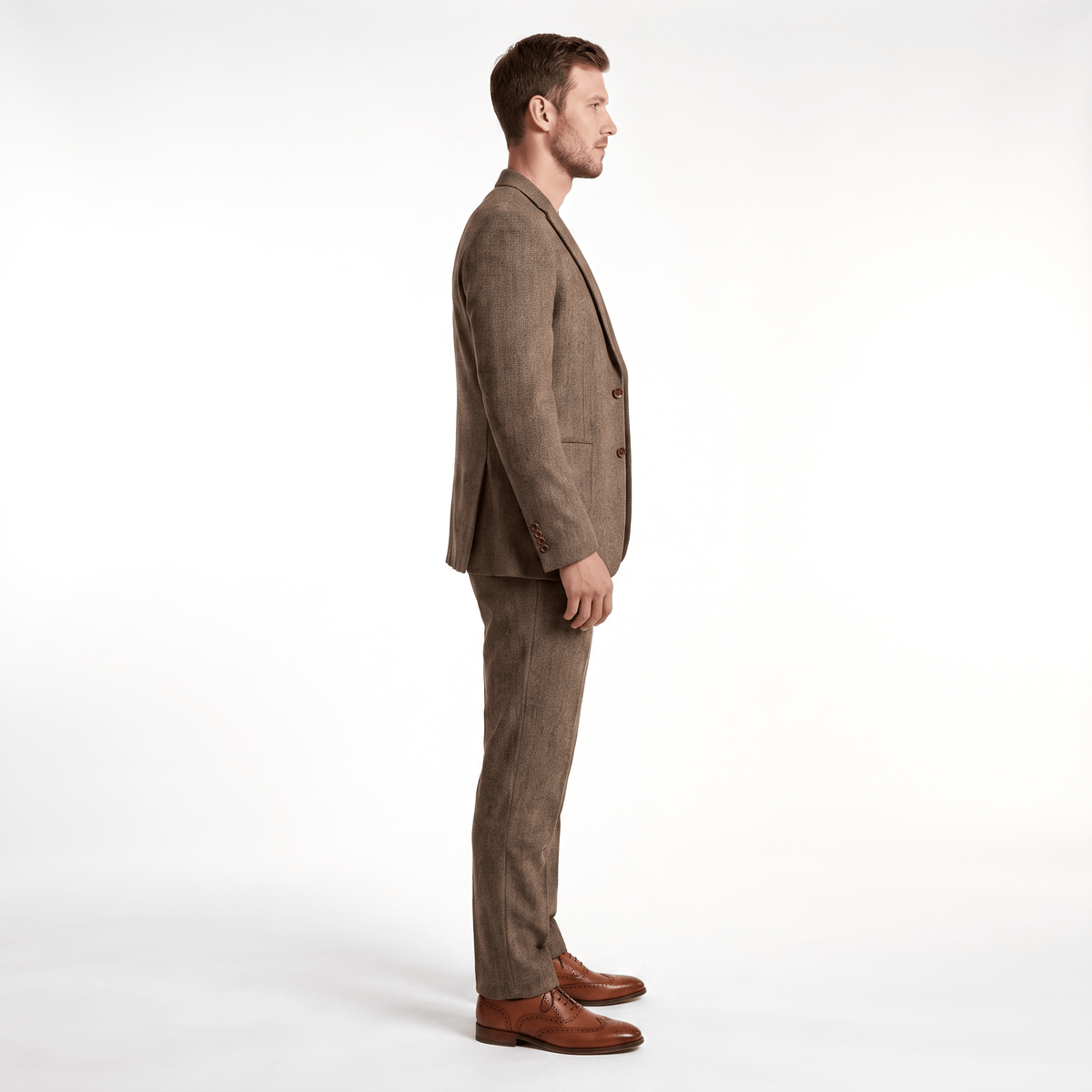 Ceehuteey Ceehuteey 3 Pieces Men's Suit Classic Tweed Notch Lapel Suits Prom(Blazer+Vest+Pants)