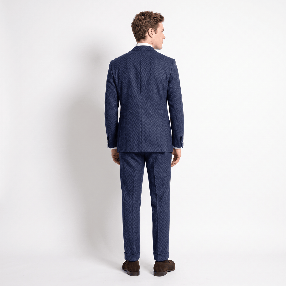 Ceehuteey Ceehuteey 3 Pieces Men's Suit Herringbone Notch Lapel Suits (Blazer+Vest+Pants)