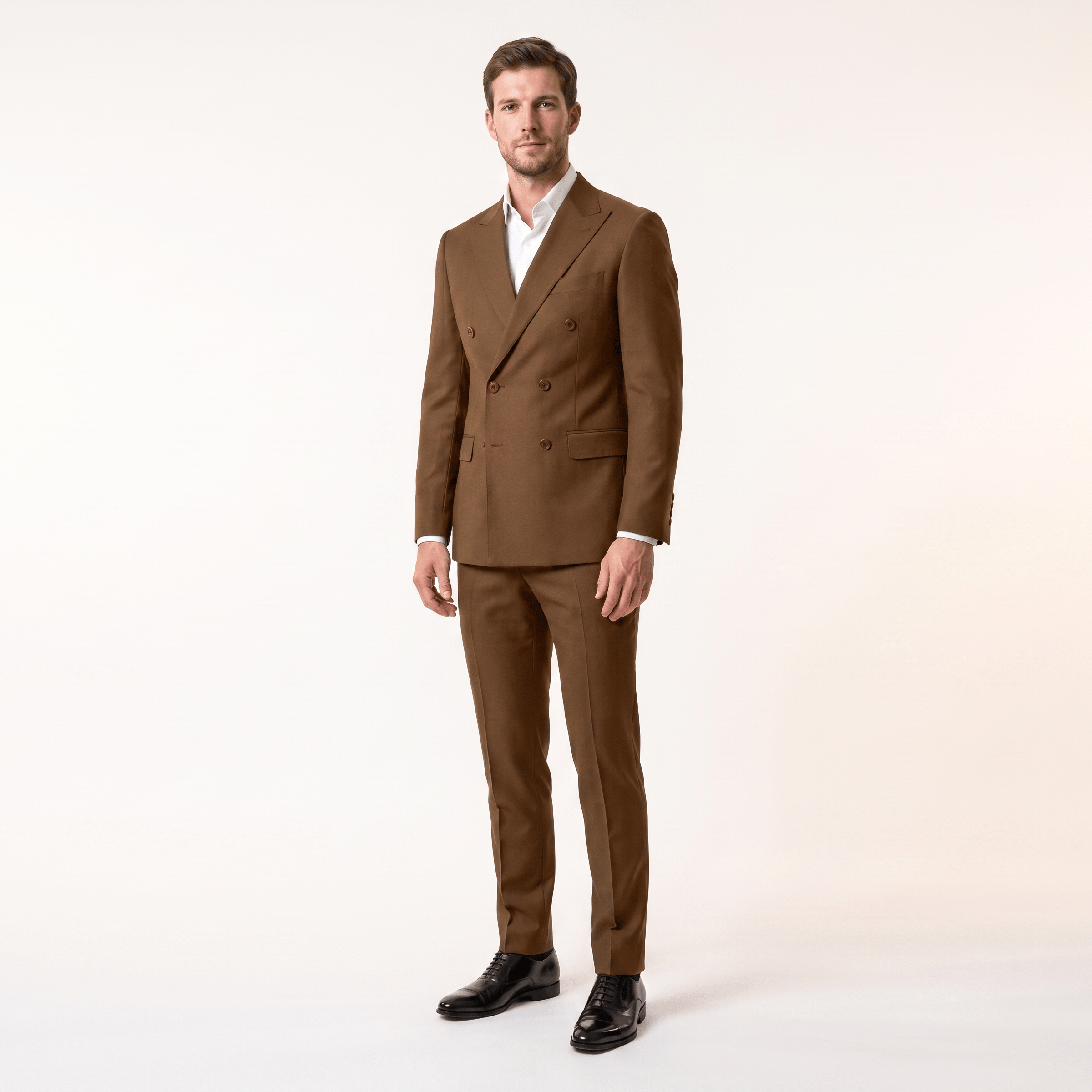 ceehuteey Ceehuteey Formal 2 Pieces Men’s Suit Slim Fit Flat Peak Lapel Tuxedos (Blazer+Pants)