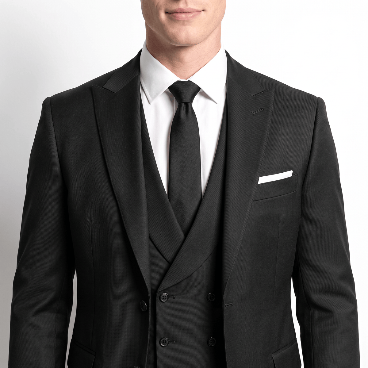 Ceehuteey Ceehuteey Formal Men's Suit 3 Pieces Flat Slim Fit Peak Lapel Tuxedos (Blazer+vest+Pants)