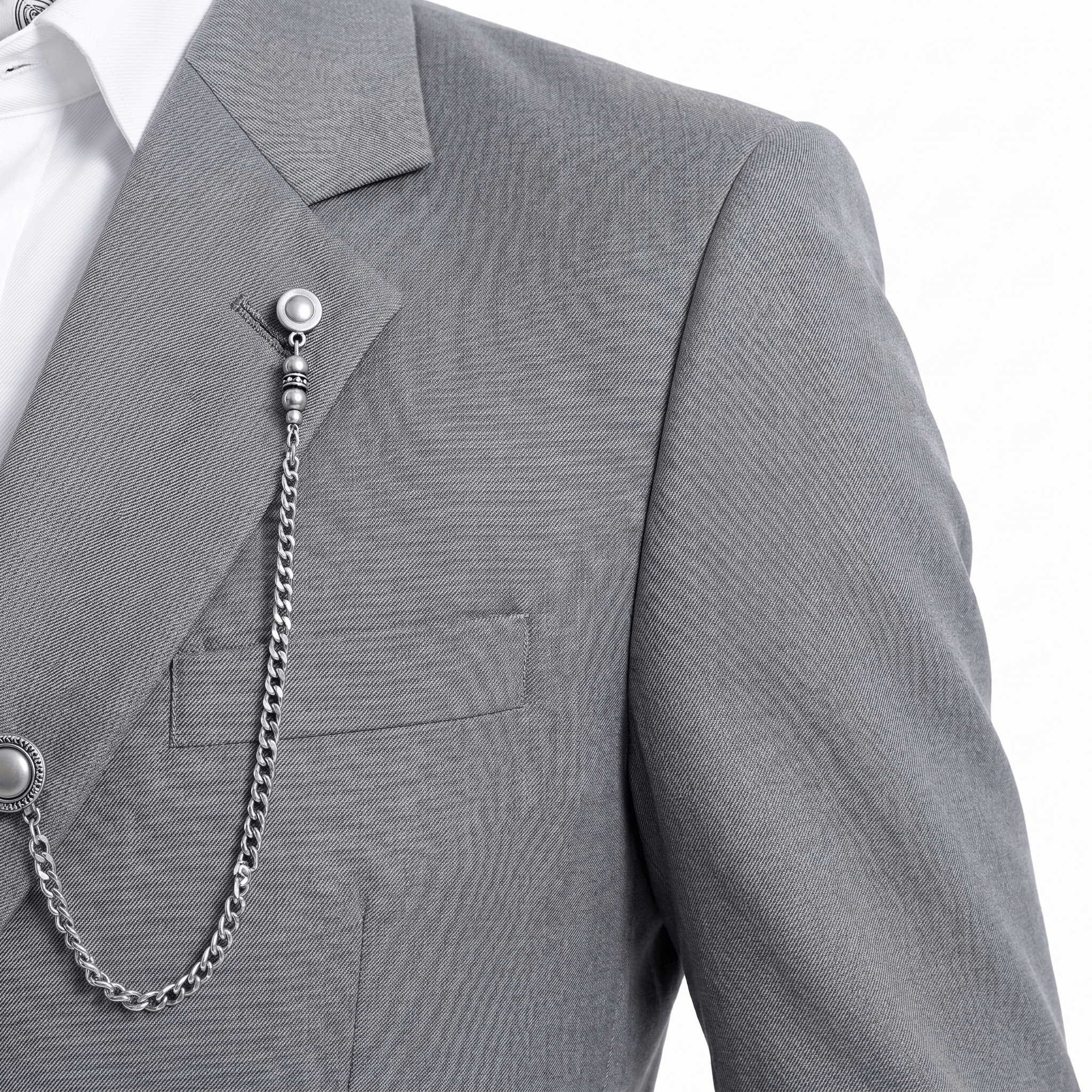 Ceehuteey Ceehuteey Men's 2 Piece Suit with Metal Clasp Suit Stylish Suit Set