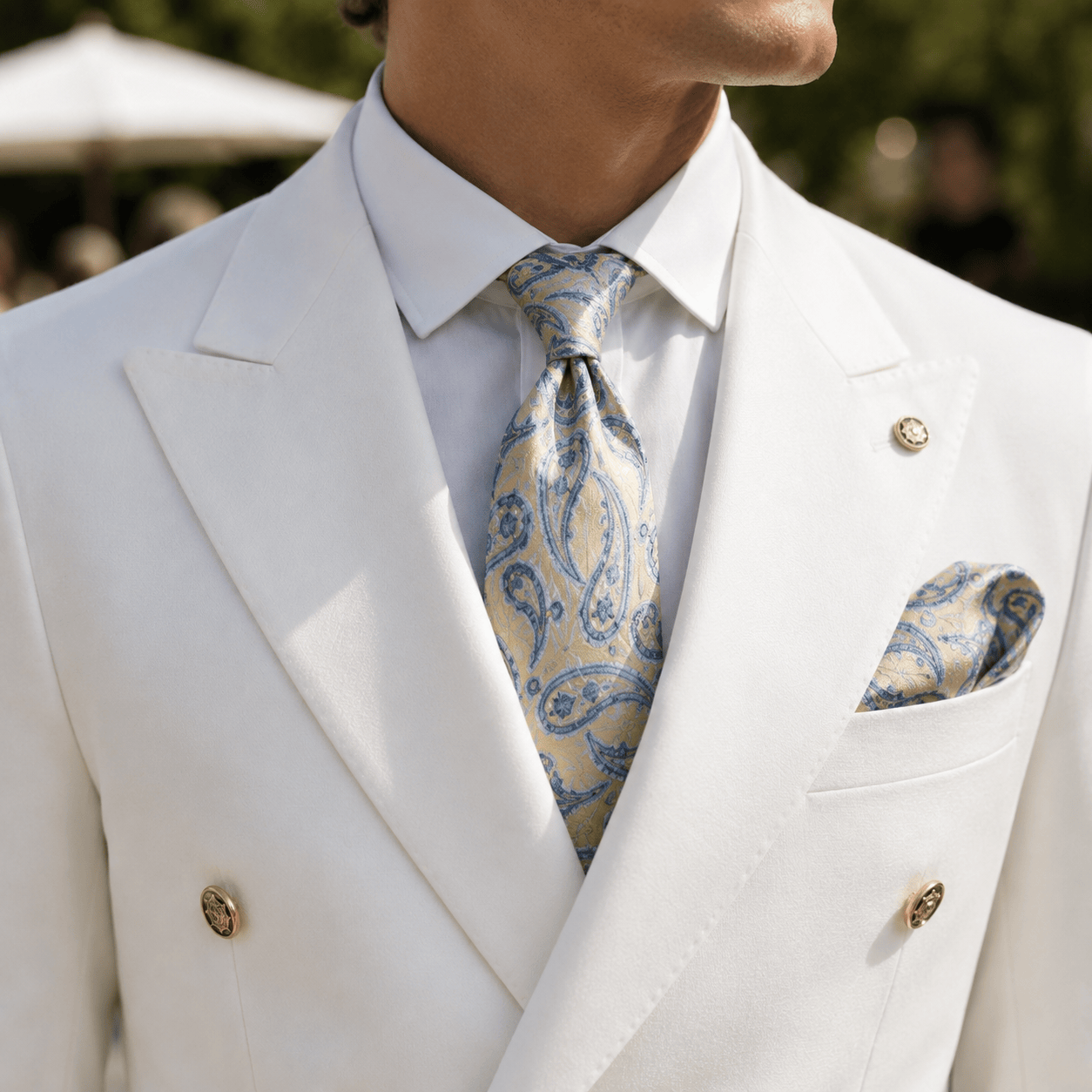 Ceehuteey Ceehuteey Men's 2 Pieces Double Breasted Peak Lapel Gent Suit (Blazer+Pants)