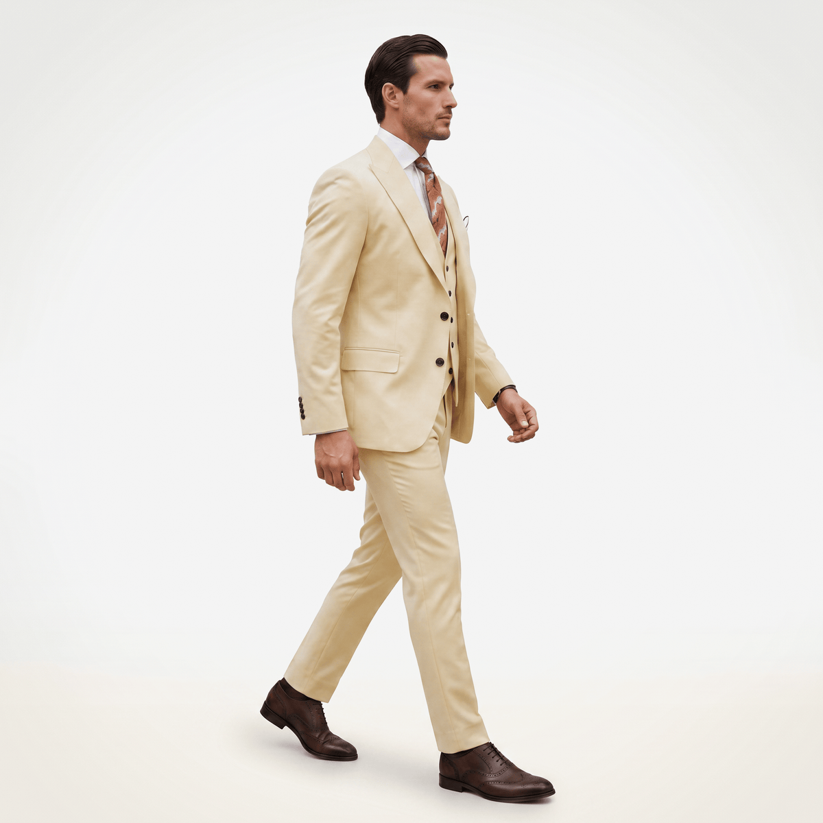 Ceehuteey Ceehuteey Men's 3 Piece Peak Lapel Men's Express Suit (Blazer+Vest+Pants)