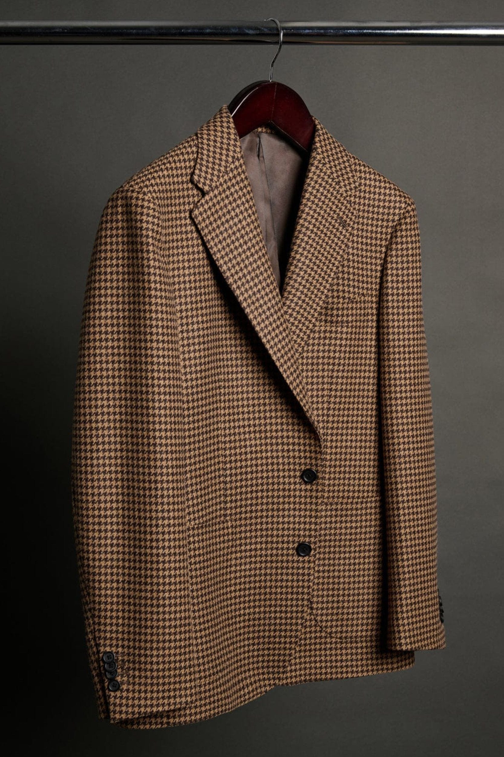 ceehuteey Ceehuteey Men's Fashion Houndstooth Pattern Checked Peak Lapel Tuxedos Blazer