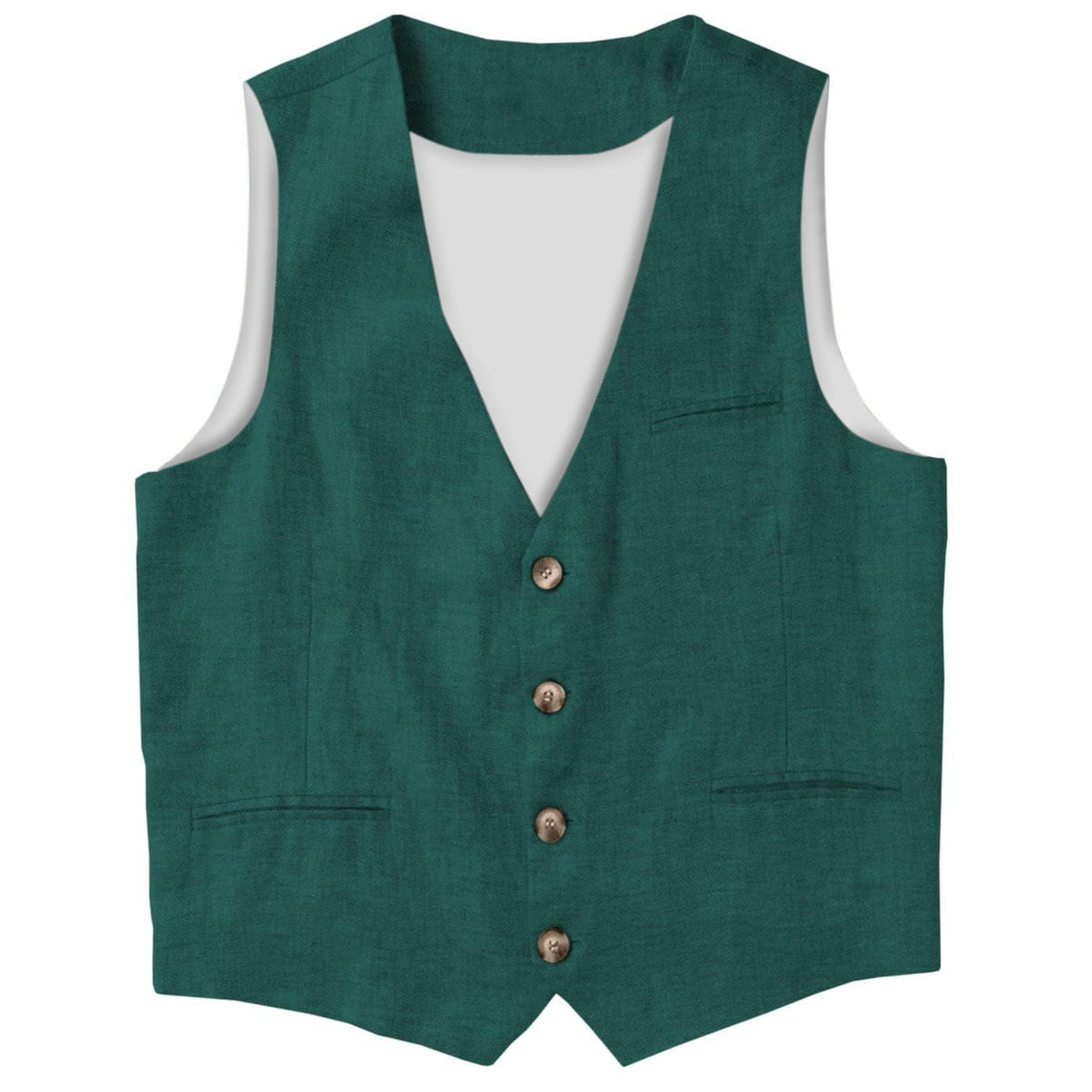 Ceehuteey Ceehuteey Men's Linen V Neck Vest Summer Leisure Waistcoat