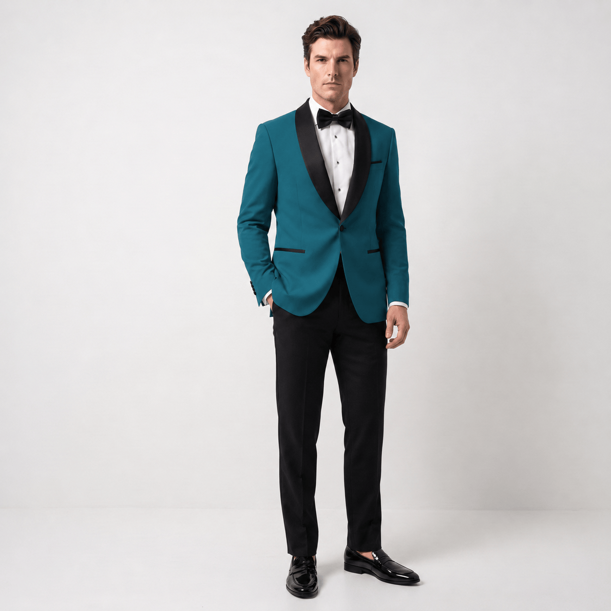 Ceehuteey Ceehuteey Men's One Button Shawl Lapel Blazer