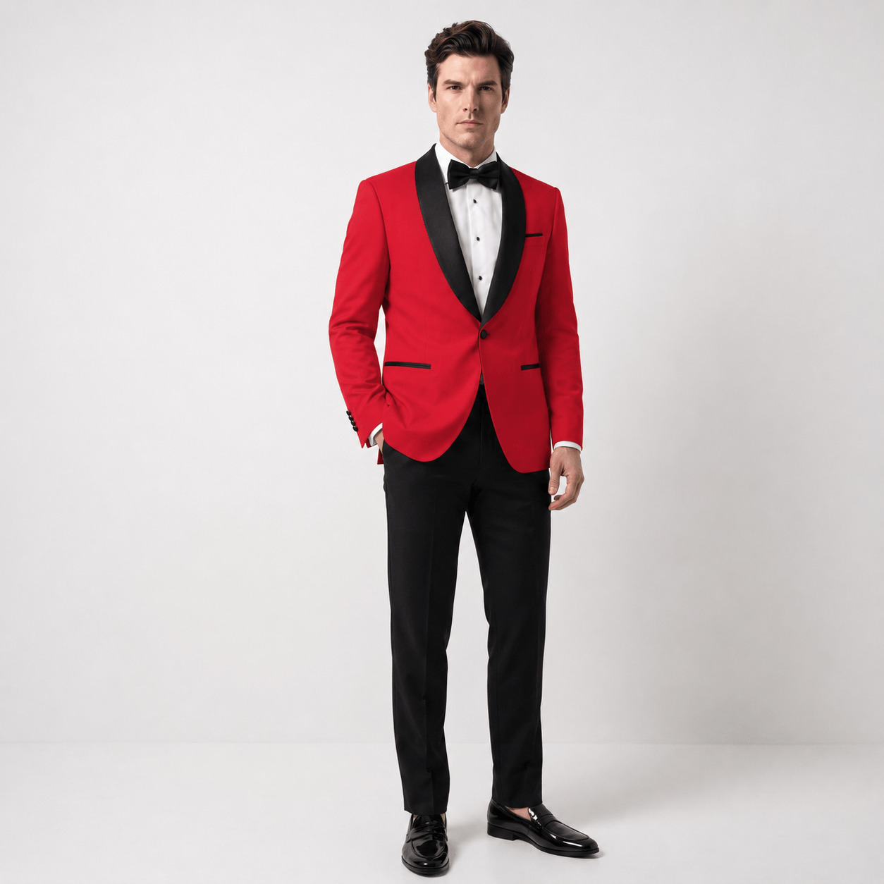 Ceehuteey Ceehuteey Men's One Button Shawl Lapel Blazer