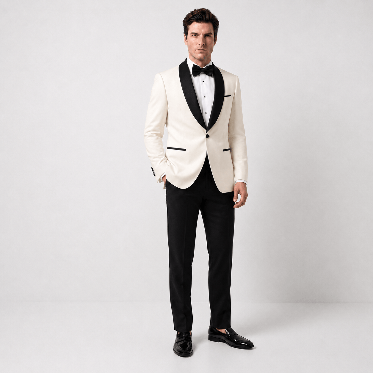 Ceehuteey Ceehuteey Men's One Button Shawl Lapel Blazer