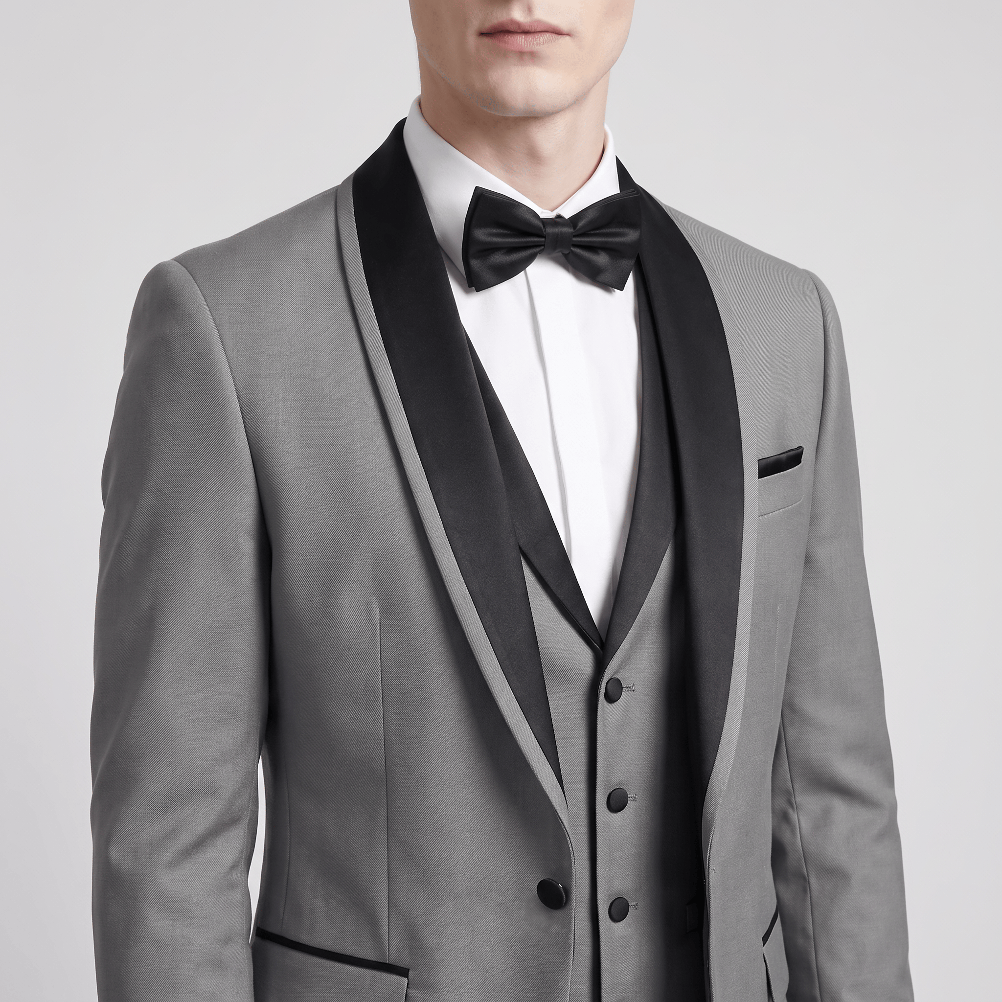 Ceehuteey Ceehuteey Men's Suit 3 Pieces Shawl Lapel Tuxedos For Wedding (Blazer+Vest+Pants)