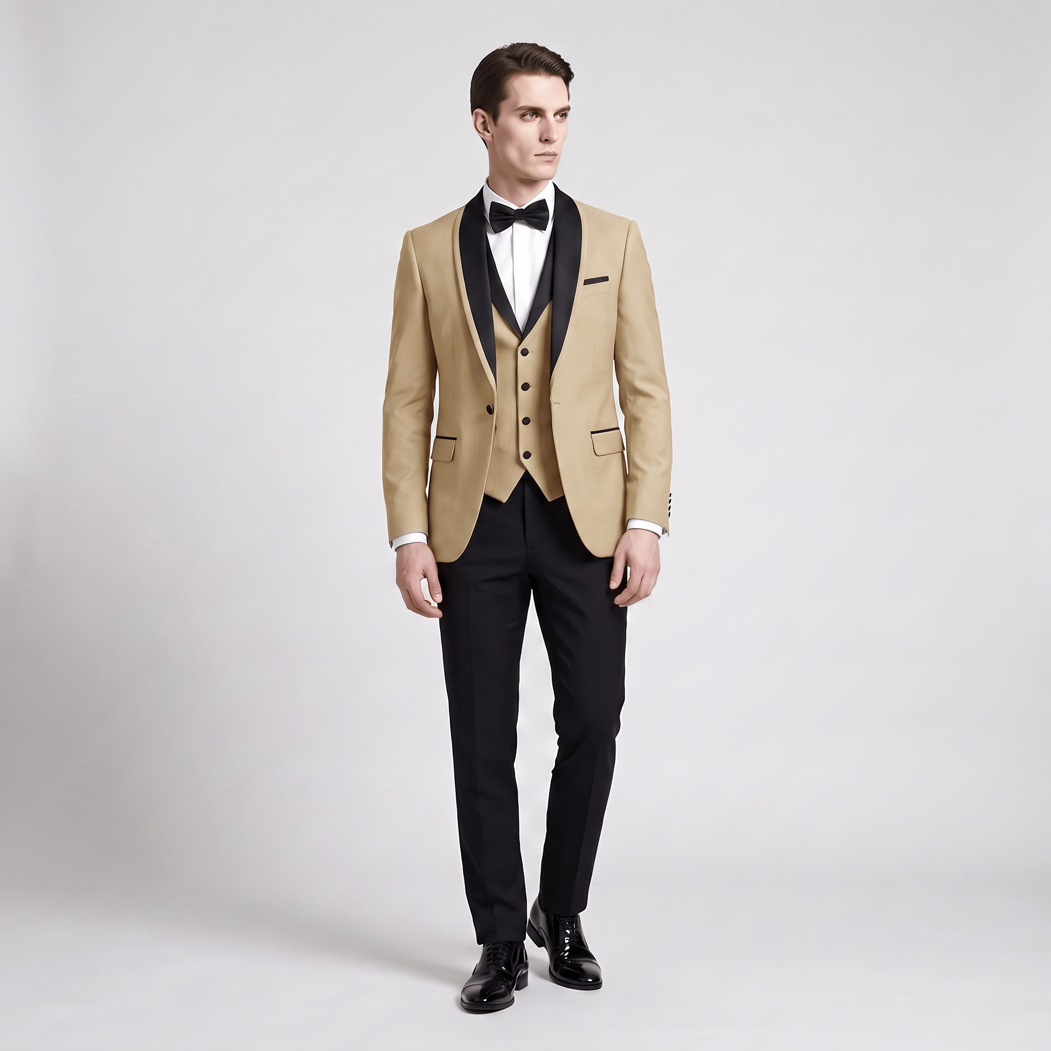 Ceehuteey Ceehuteey Men's Suit 3 Pieces Shawl Lapel Tuxedos For Wedding (Blazer+Vest+Pants)