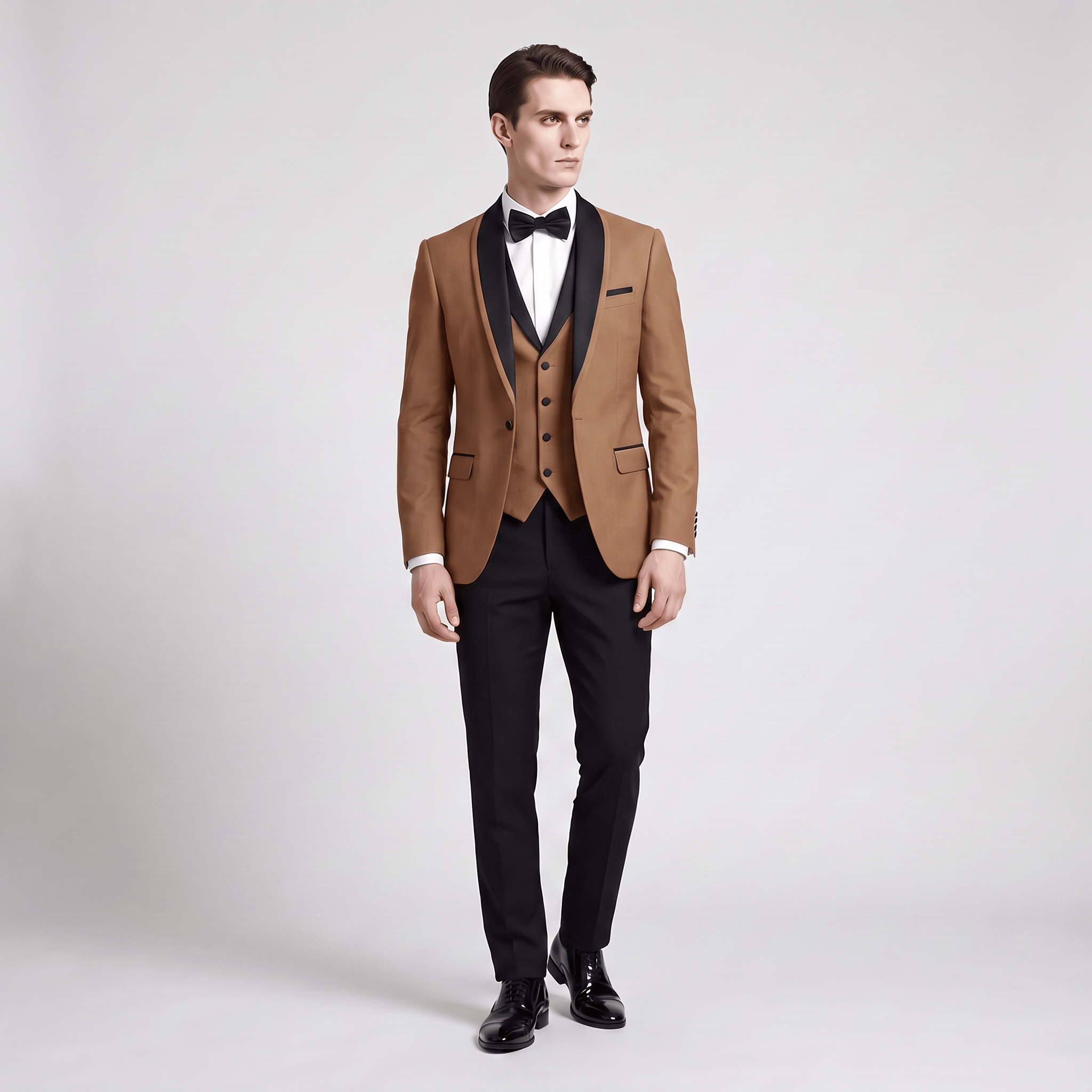 Ceehuteey Ceehuteey Men's Suit 3 Pieces Shawl Lapel Tuxedos For Wedding (Blazer+Vest+Pants)