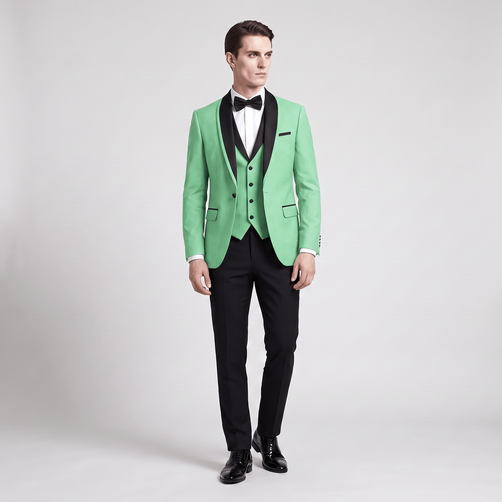 Ceehuteey Ceehuteey Men's Suit 3 Pieces Shawl Lapel Tuxedos For Wedding (Blazer+Vest+Pants)