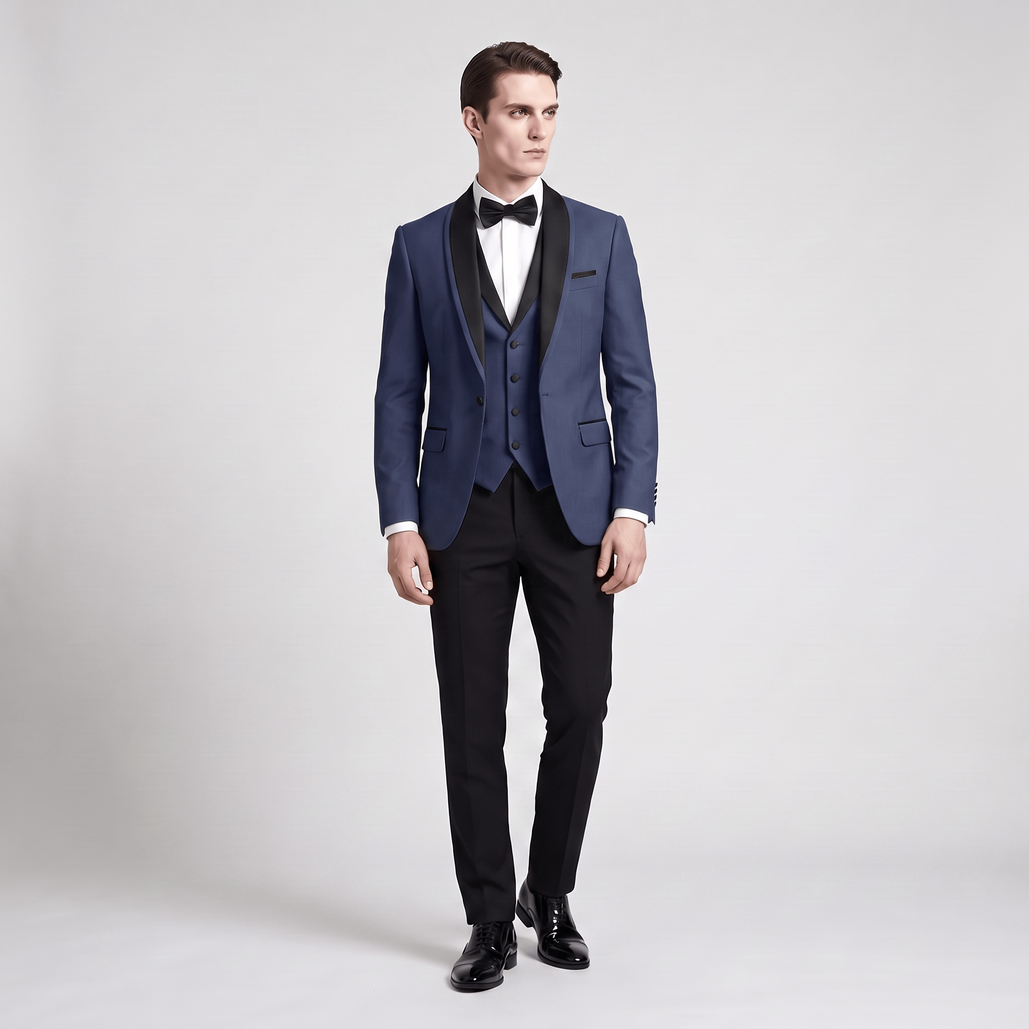 Ceehuteey Ceehuteey Men's Suit 3 Pieces Shawl Lapel Tuxedos For Wedding (Blazer+Vest+Pants)