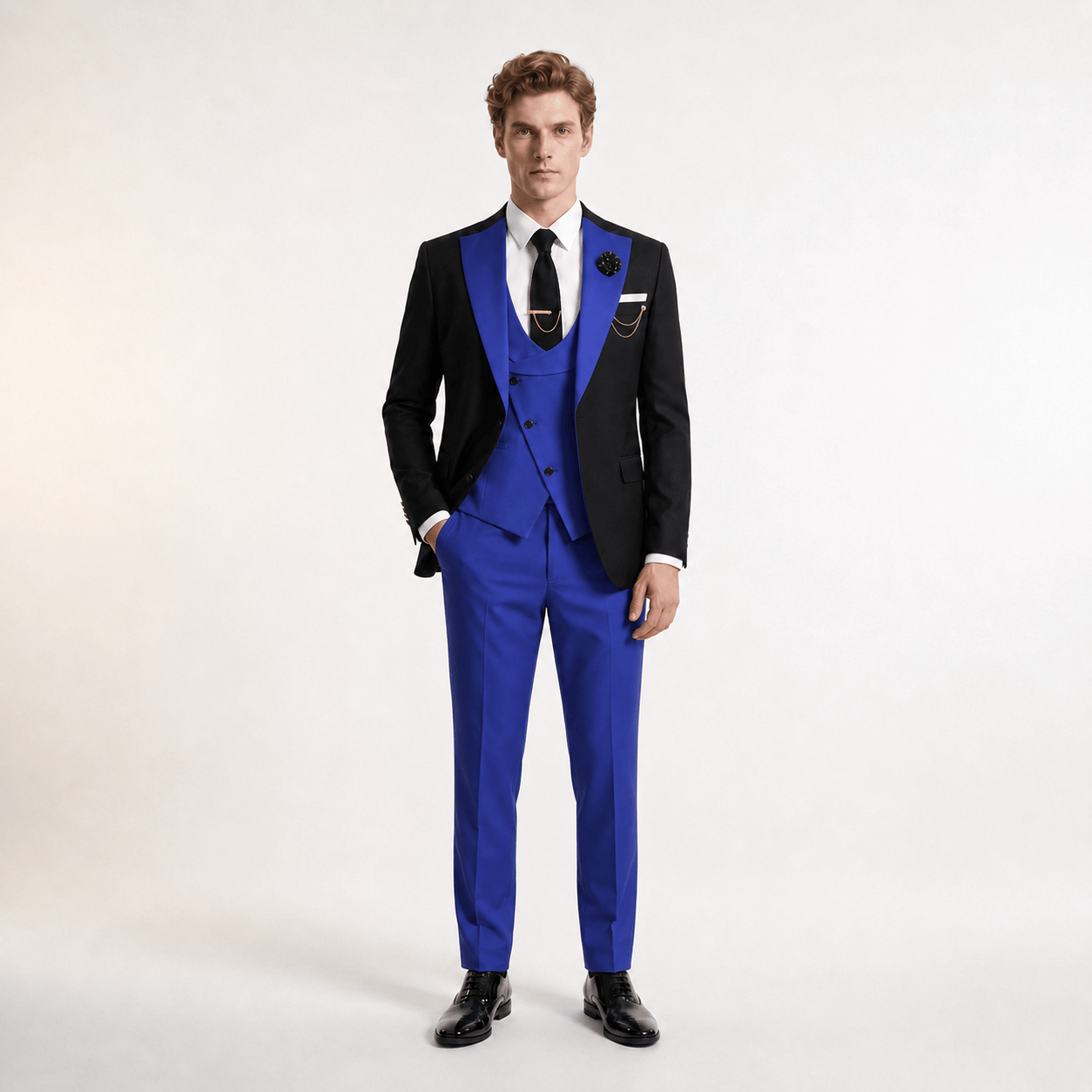 Ceehuteey Ceehuteey Men's Suits 3 Pieces Notch Lapel Suits for (Blazer+Vest+Pant)