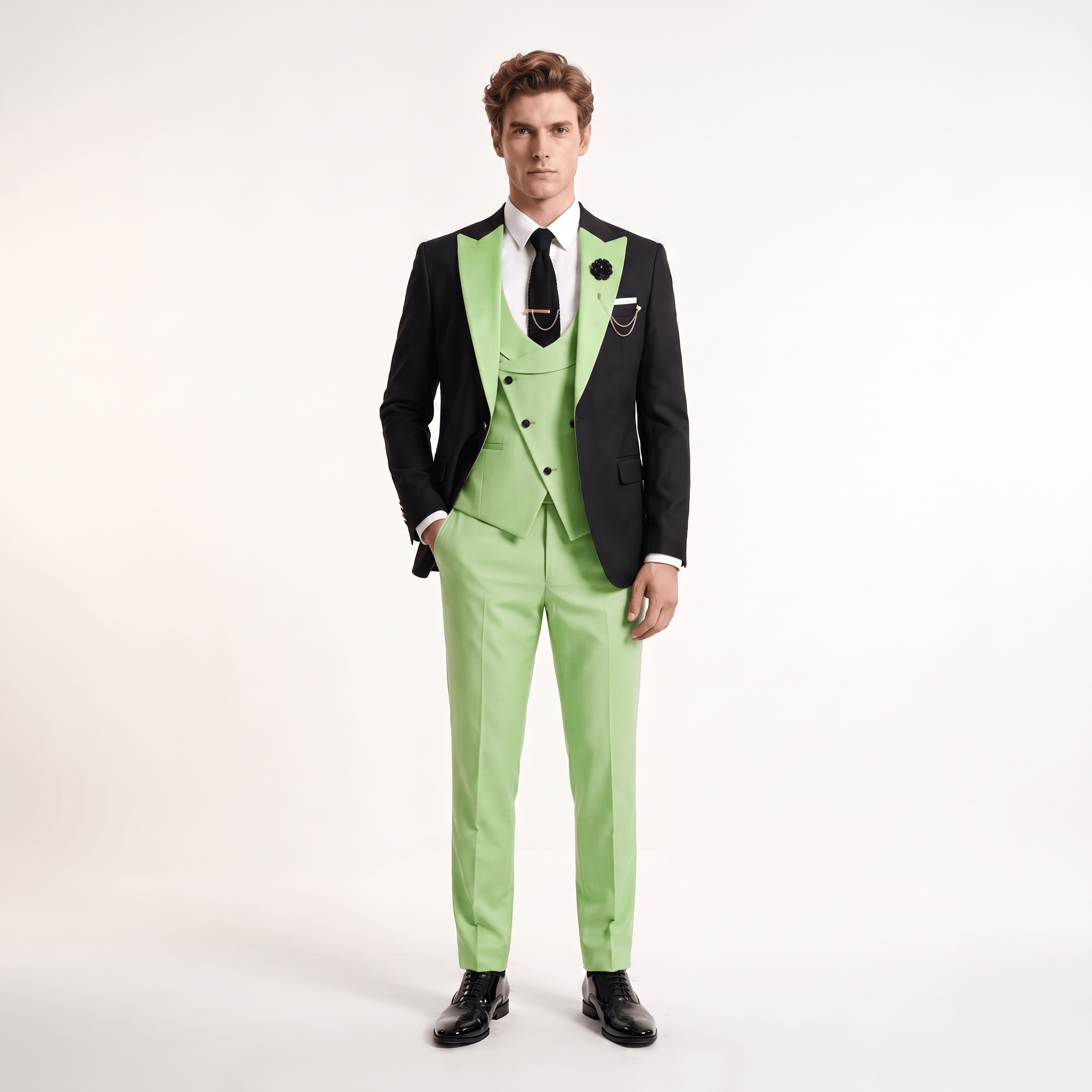 Ceehuteey Ceehuteey Men's Suits 3 Pieces Notch Lapel Suits for (Blazer+Vest+Pant)