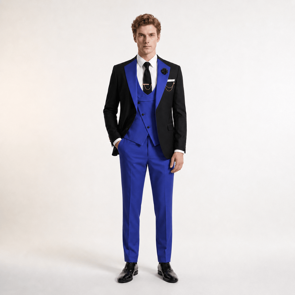 Ceehuteey Ceehuteey Men's Suits 3 Pieces Notch Lapel Suits for (Blazer+Vest+Pant)
