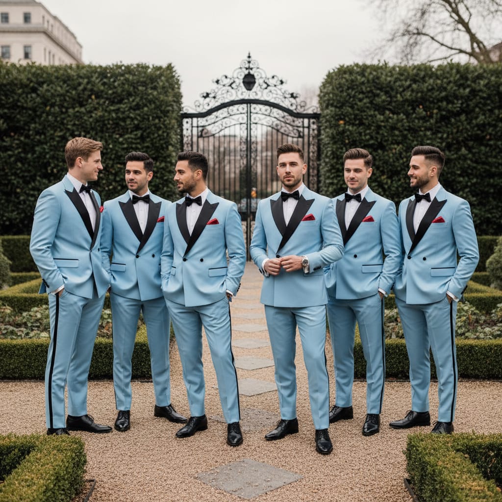 ceehuteey Ceehuteey Stylish Mens Suit 2 Pieces Peak Lapel Tuxedo(Blazer+Pants)