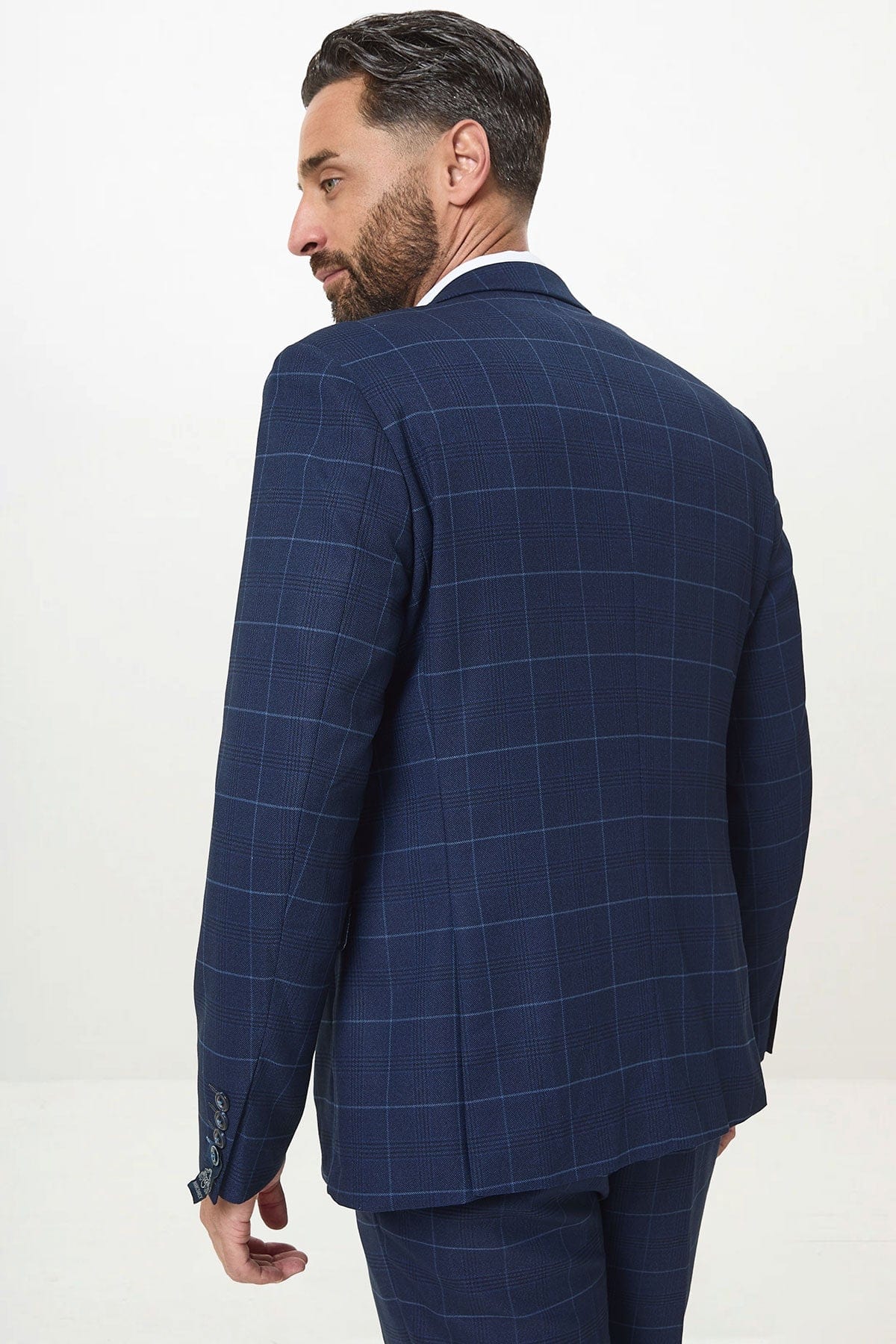 ceehuteey Ceehuteey Vintage Fashion Classic Men's 3 Pieces Plaid Notch Lapel Suit (Blazer+vest+Pants)