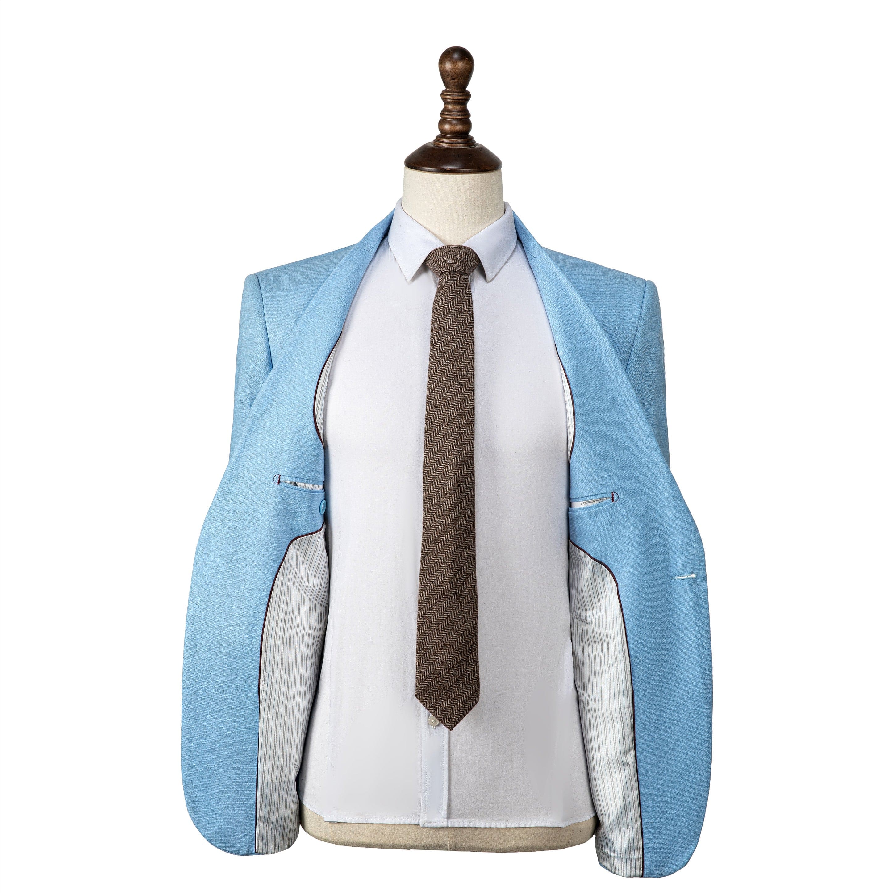 ceehuteey Fashion Formal Men's Linen Regular Notch Lapel Blazer