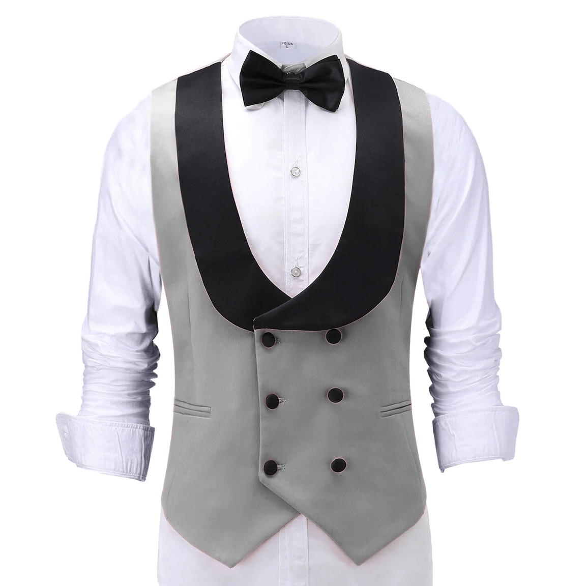 ceehuteey Fashion Men's Suit Vest Regular Fit Shawl Lapel Waistcoat For Wedding