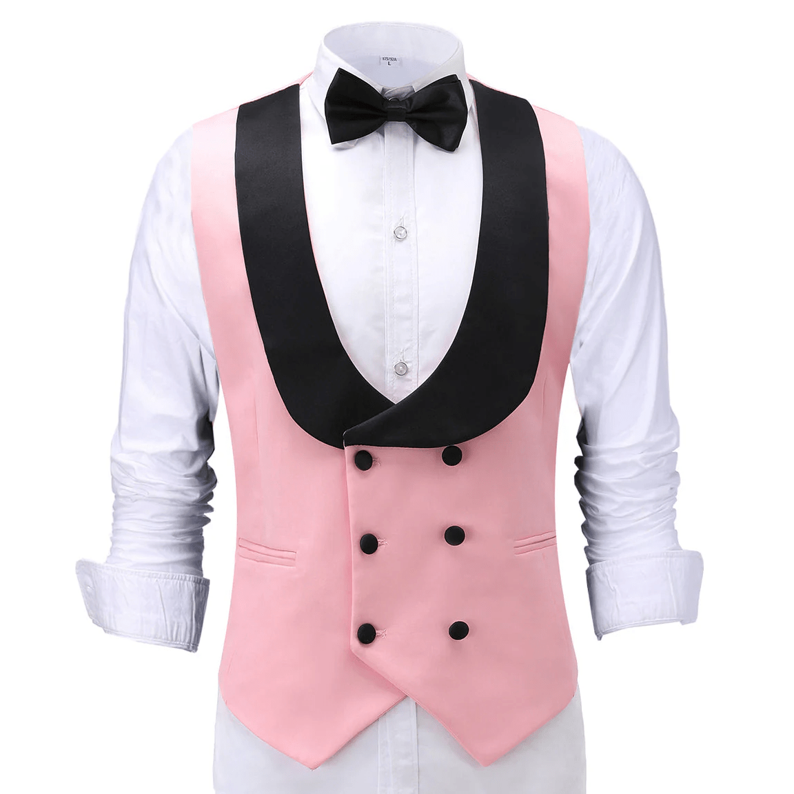 ceehuteey Fashion Men's Suit Vest Regular Fit Shawl Lapel Waistcoat For Wedding