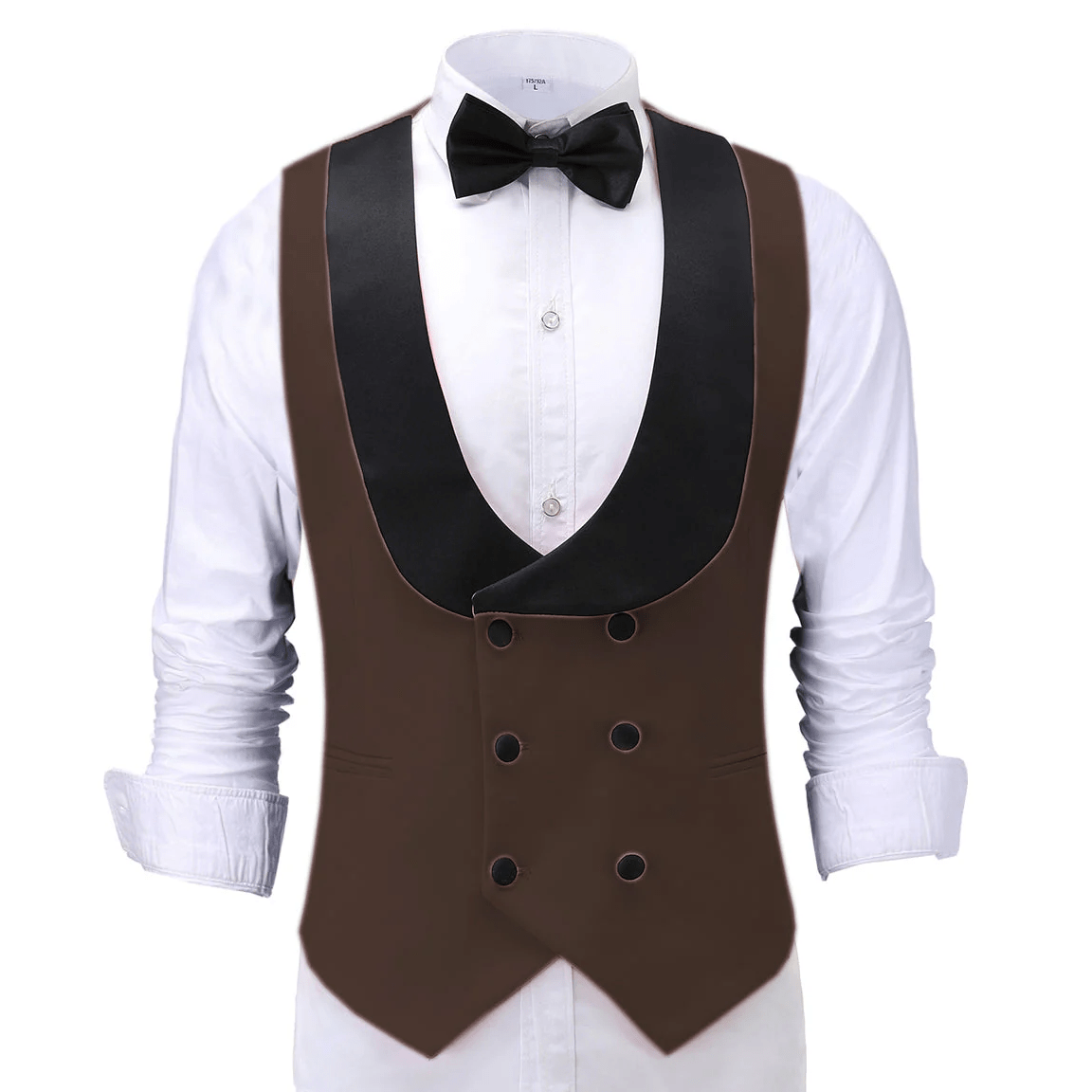 ceehuteey Fashion Men's Suit Vest Regular Fit Shawl Lapel Waistcoat For Wedding