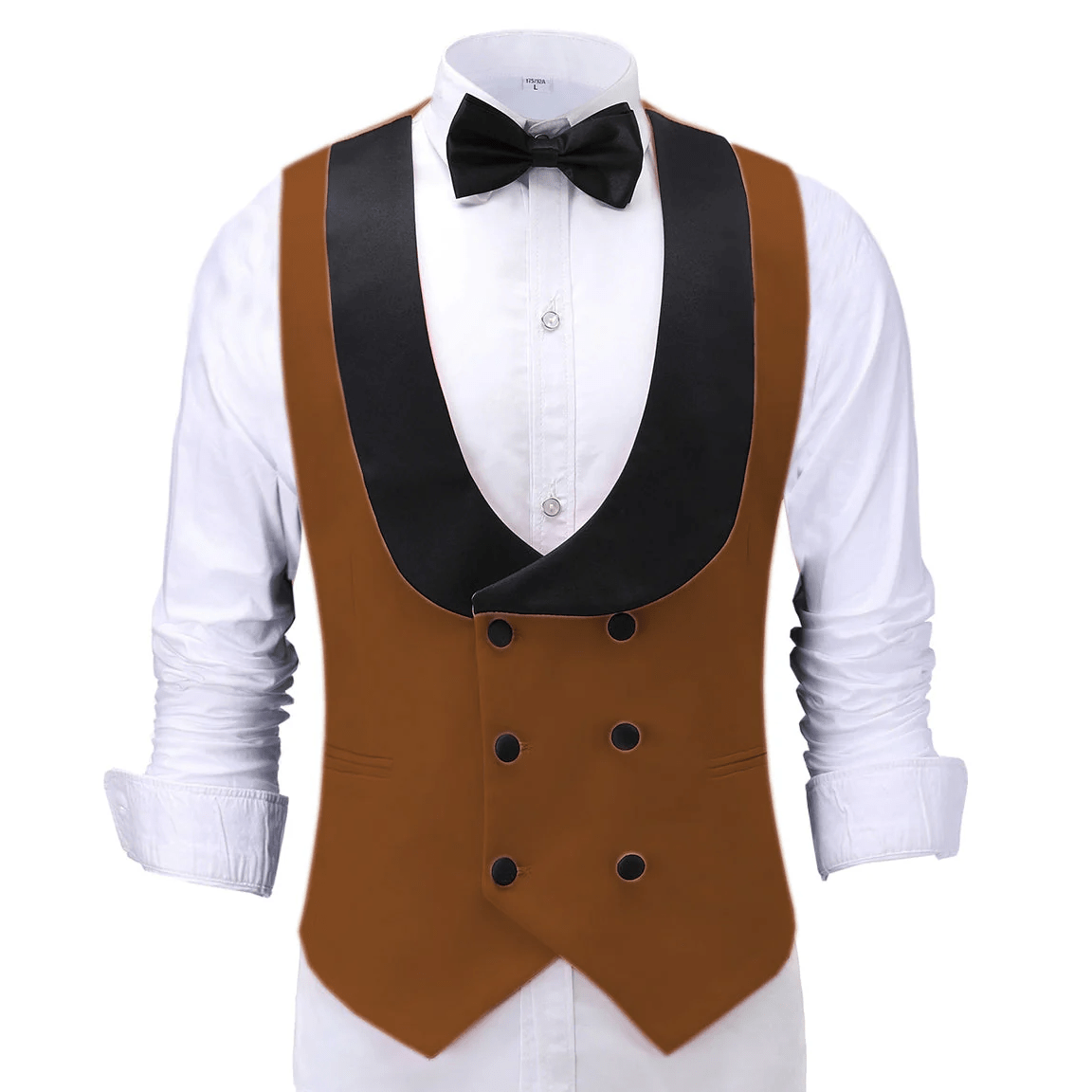 ceehuteey Fashion Men's Suit Vest Regular Fit Shawl Lapel Waistcoat For Wedding