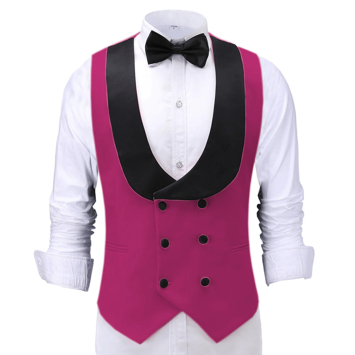 ceehuteey Fashion Men's Suit Vest Regular Fit Shawl Lapel Waistcoat For Wedding