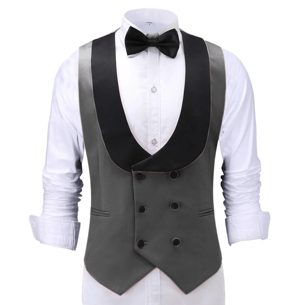 ceehuteey Fashion Men's Suit Vest Regular Fit Shawl Lapel Waistcoat For Wedding
