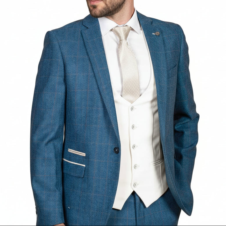 ceehuteey Fashionable Men's 3 Pieces Notch Lapel Double BreastedWedding Tuxedos(Blazer+Vest+Pant)