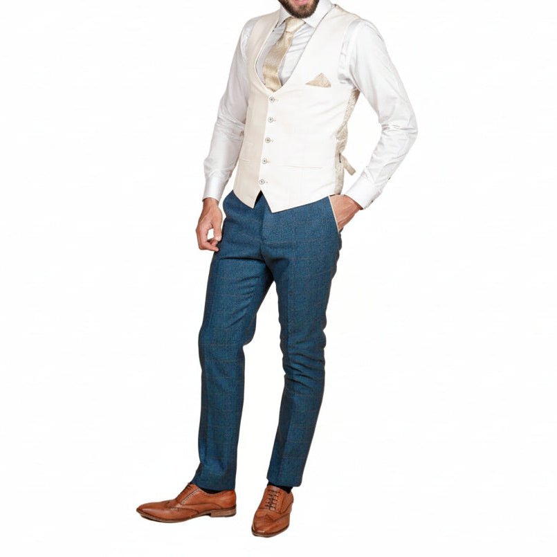 ceehuteey Fashionable Men's 3 Pieces Notch Lapel Double BreastedWedding Tuxedos(Blazer+Vest+Pant)