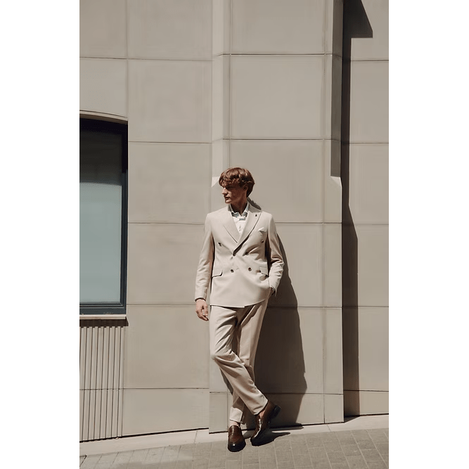 ceehuteey Formal Fashion Handsome Men's Suit Double Breasted 2 Piece Business Tuxedos (Blazer+Pants)