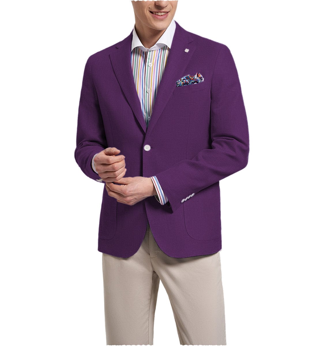 ceehuteey Formal Fashion Men's Notch Lapel Suit Blazer