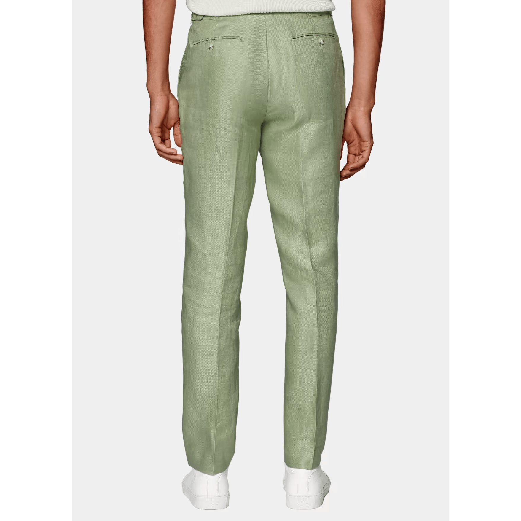 ceehuteey Linen Fashion Double Breasted Peak lapel for Men Solid Suit(Blazer+Pants)