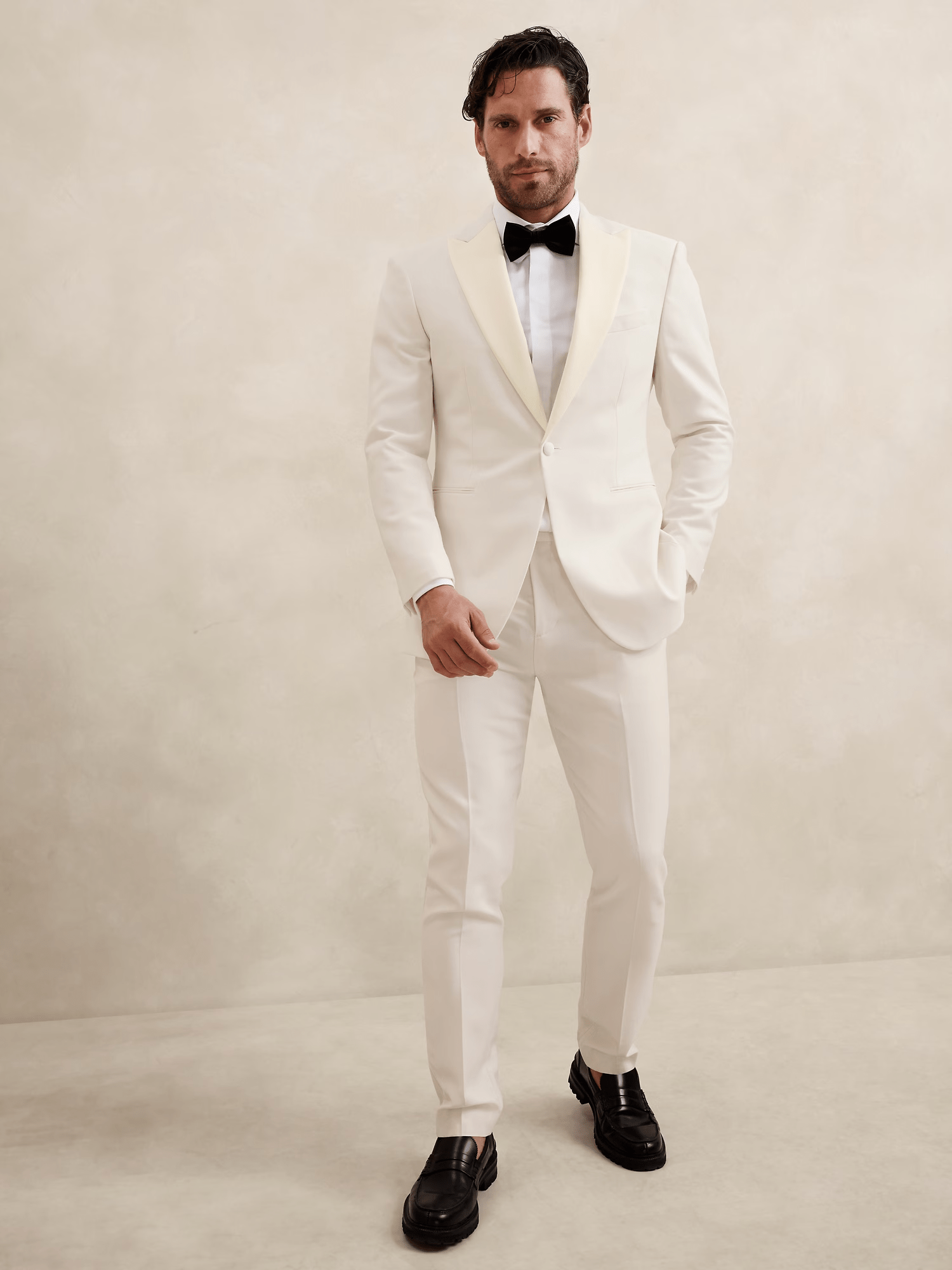 ceehuteey Men's 2 Piece Slim Fit Shawl Lapel Fashion Multiple Occasions Western Tuxedos Suit( Blazer+ Pant)