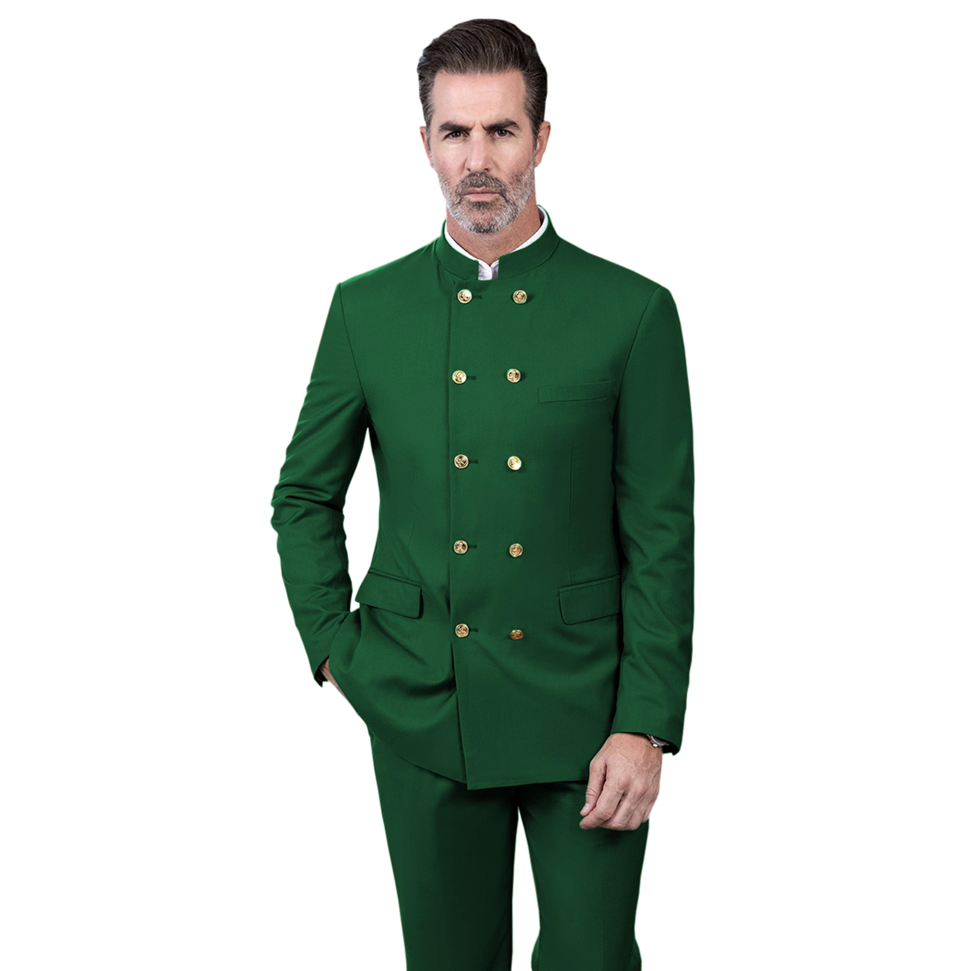 ceehuteey Men's 2 Piece With Metal Clasp Classic Fit vintage Double Breasted Suit