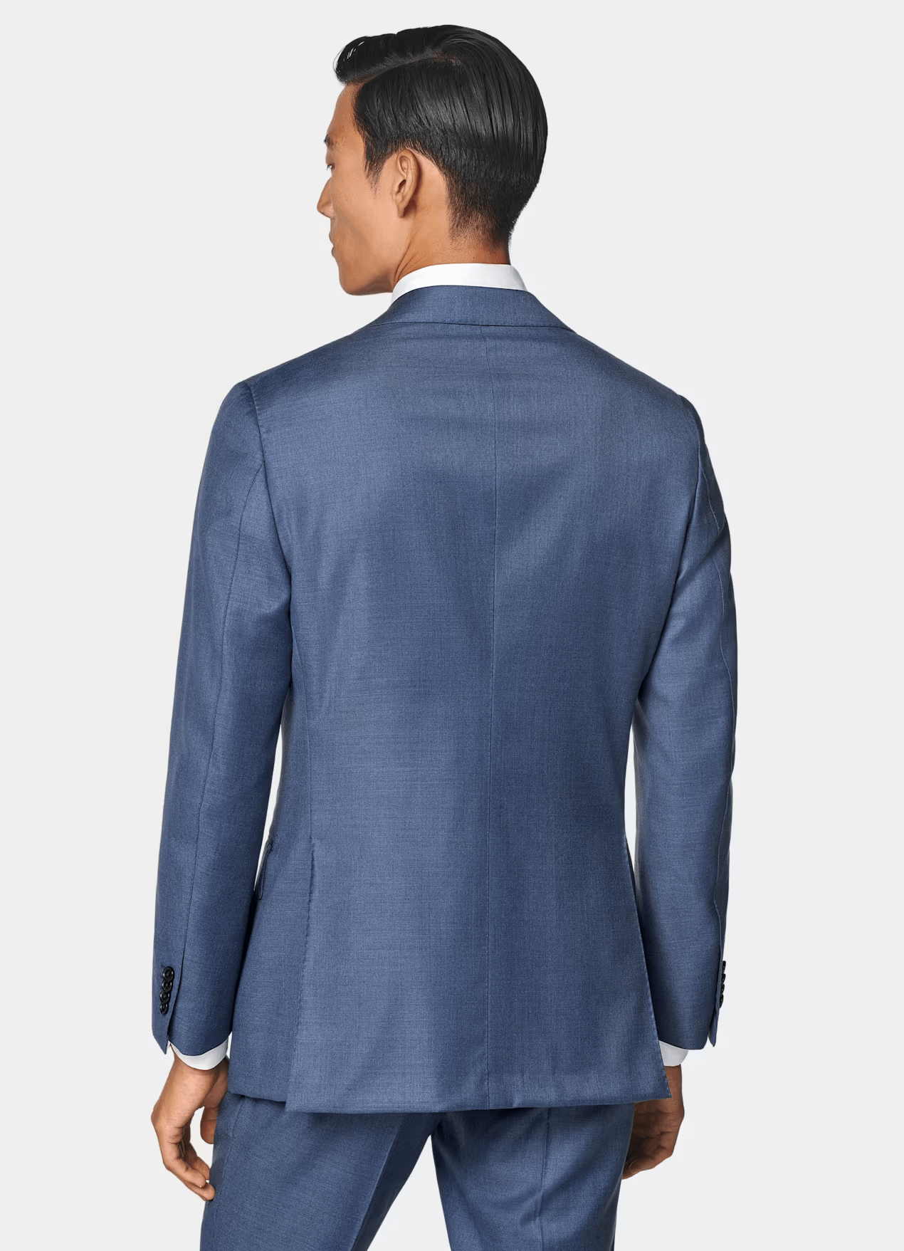 ceehuteey Men's 2 Pieces Blue Business Formal Notch Lapel Suit (Blazer+Pants)