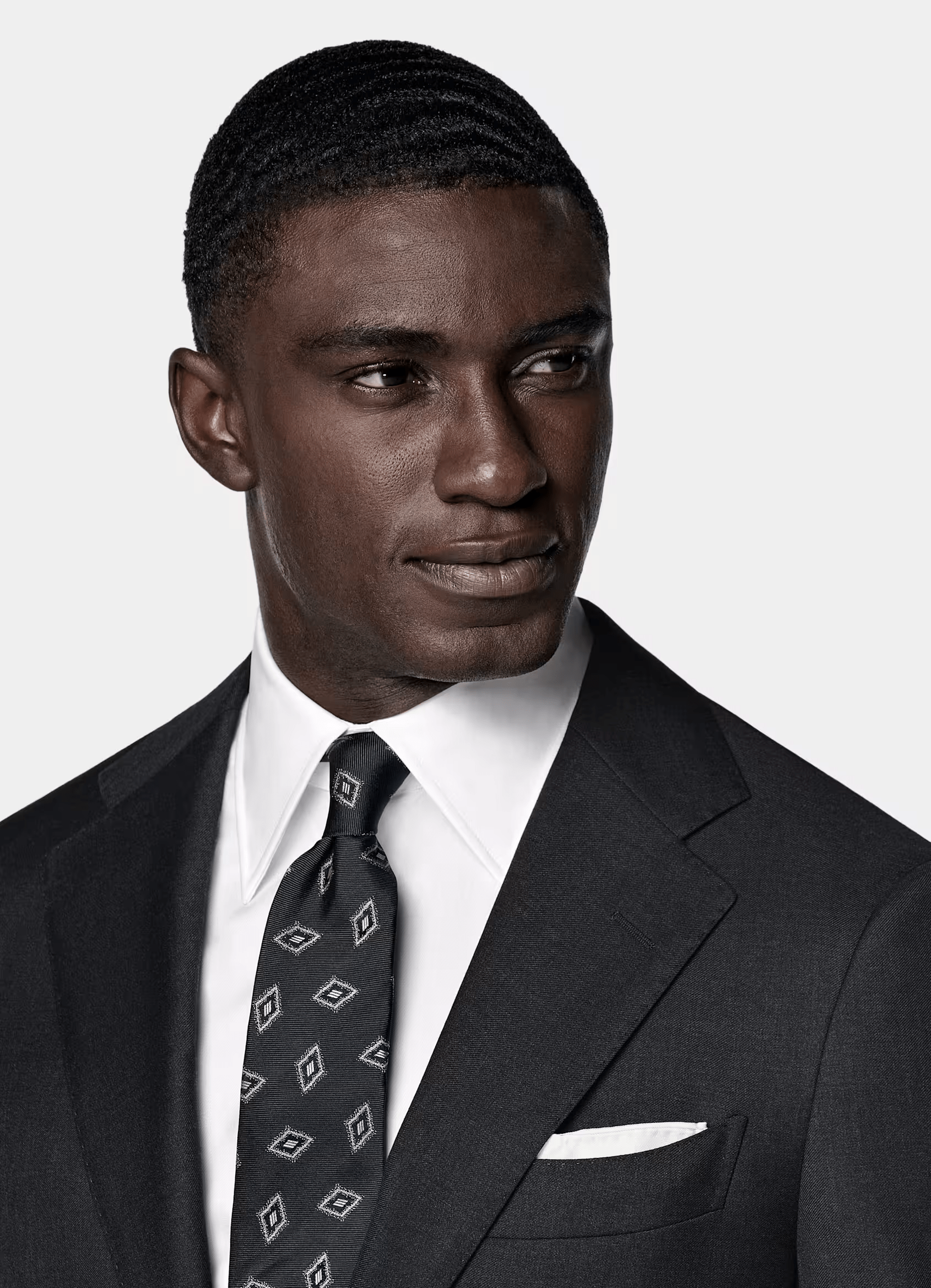 ceehuteey Men's 2 Pieces Business Formal Notch Lapel Dark Grey Suit (Blazer+Pants)