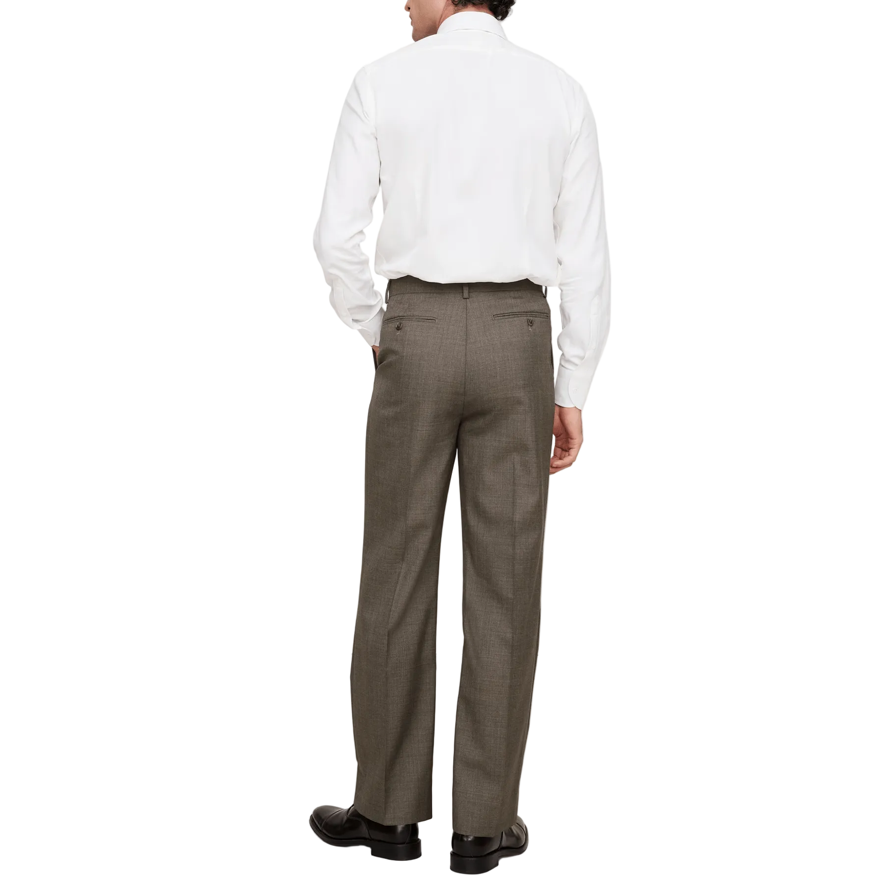 ceehuteey Men's 2 Pieces Cotton-Linen Brown Tencel stylish Business Handsome Notch Lapel Summer Suit Jacket (Blazer+Pants)