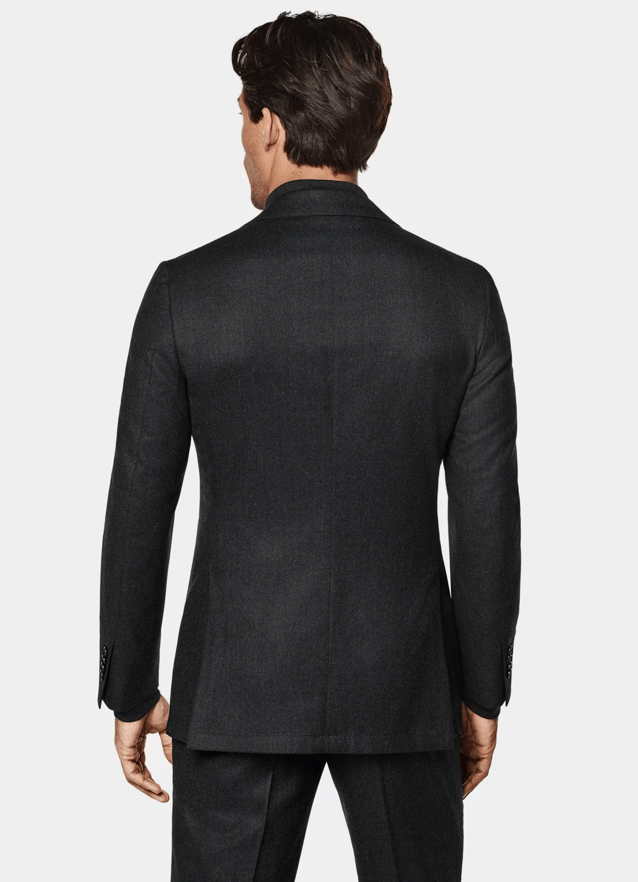 ceehuteey Men's 2 Pieces Dark Grey Business Formal Notch Lapel Suit (Blazer+Pants)